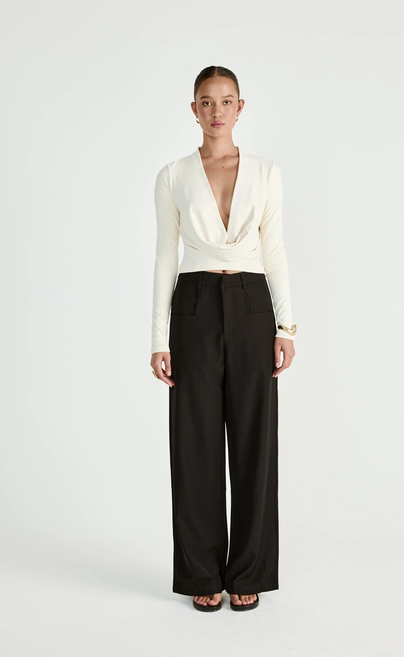 Dimitri Long Sleeve Top (Oat) - Image 8