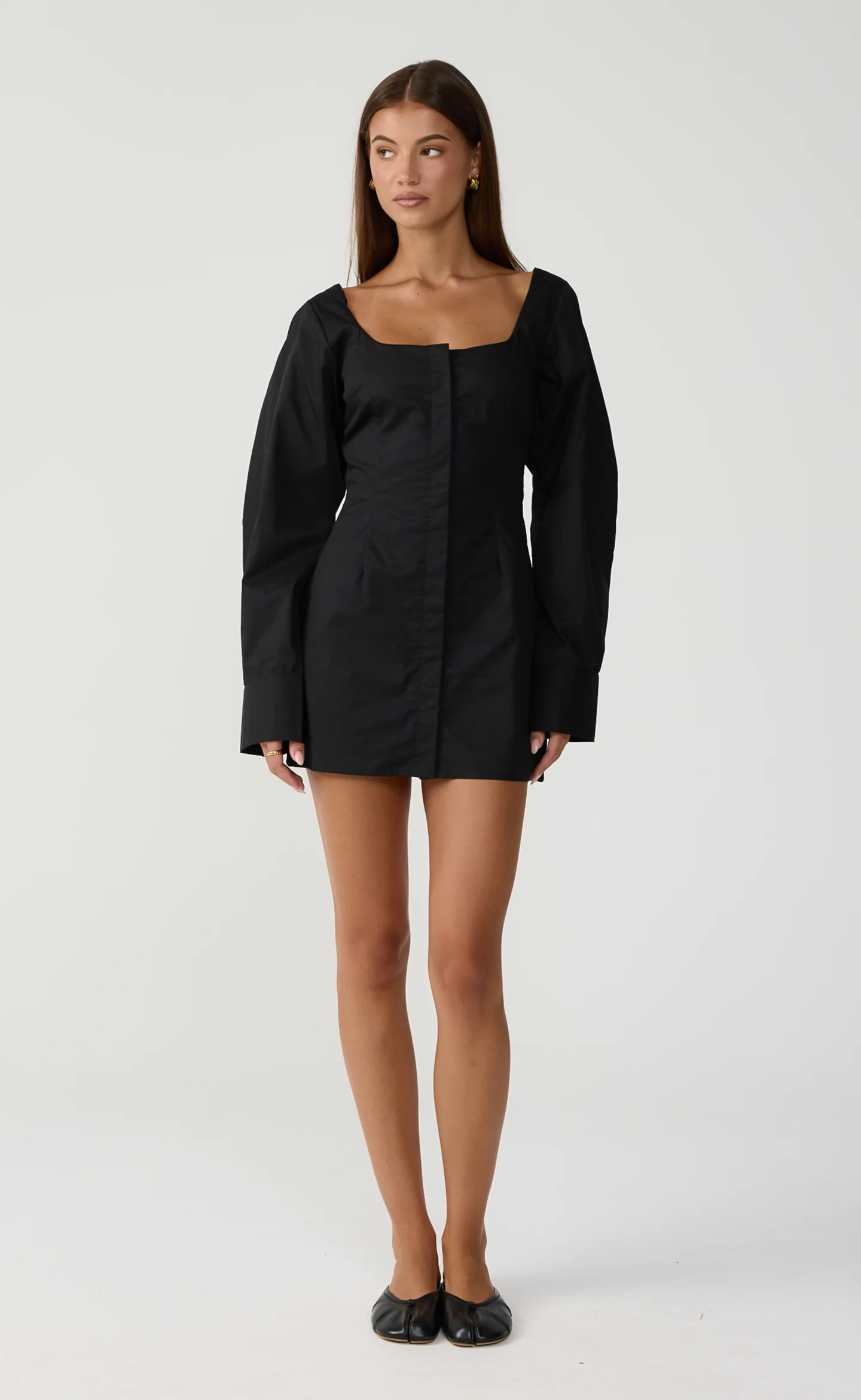 Discussions Mini Dress (Black) - Image 2