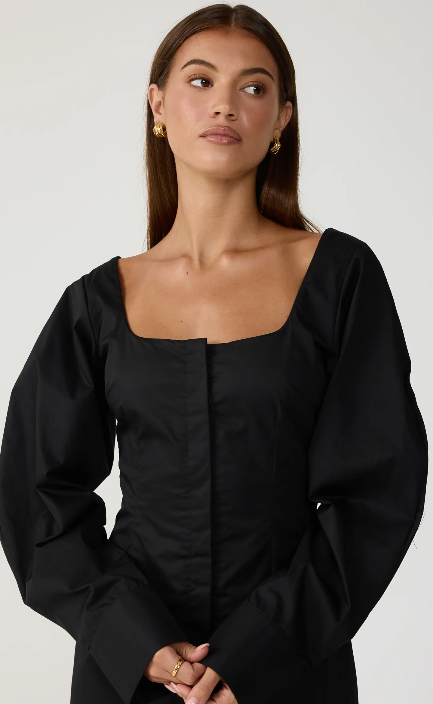 Discussions Mini Dress (Black) - Image 6