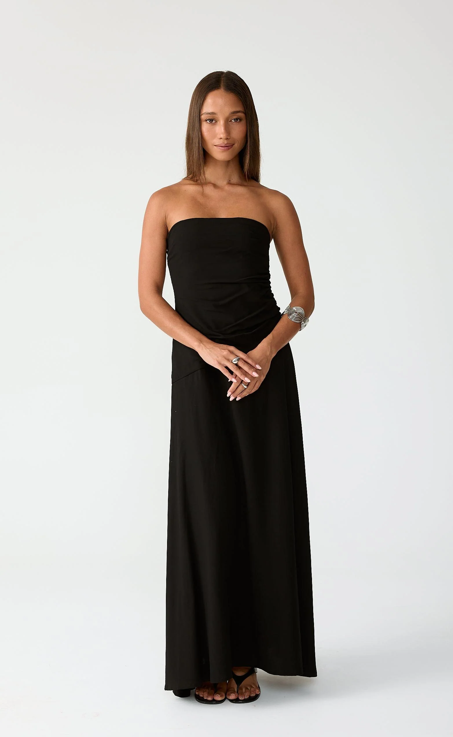Doria Maxi Dress (Black) - Image 4