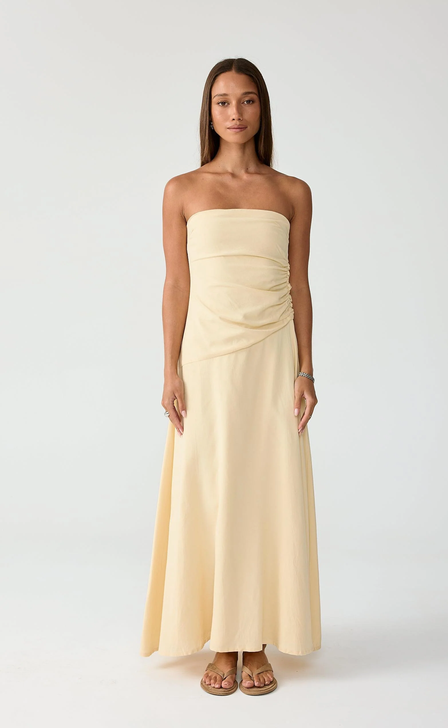 Doria Maxi Dress (Lemon) - Image 5