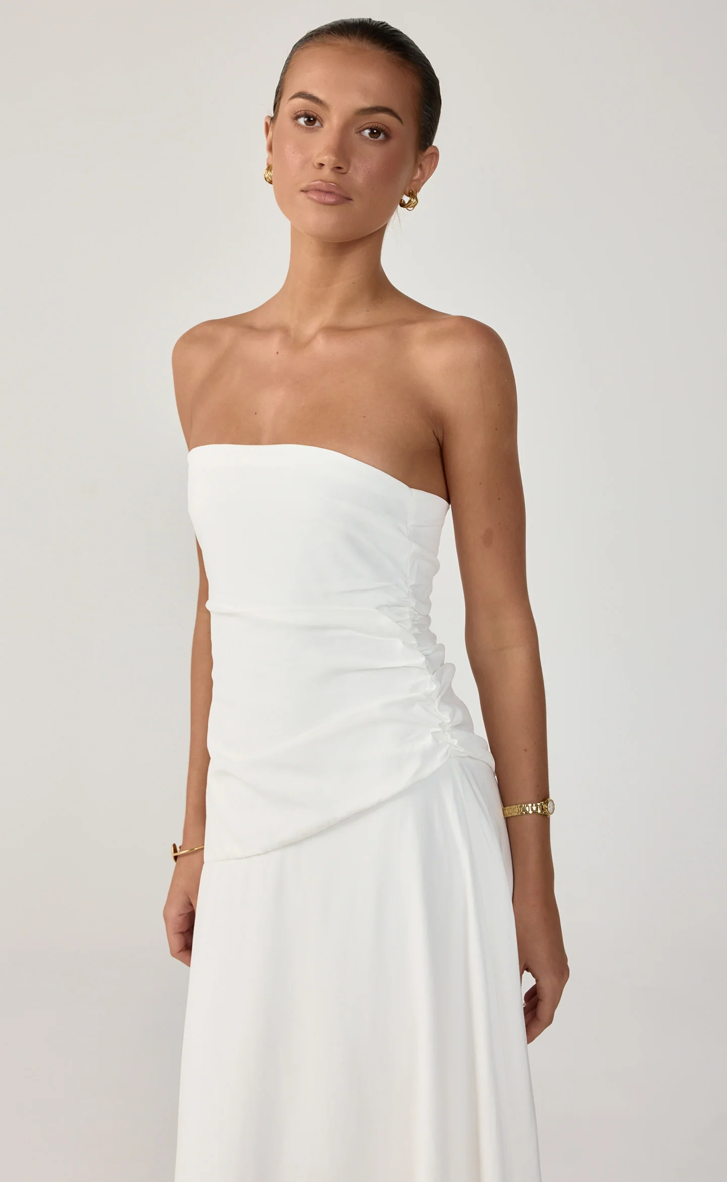 Doria Maxi Dress (White) - Image 5
