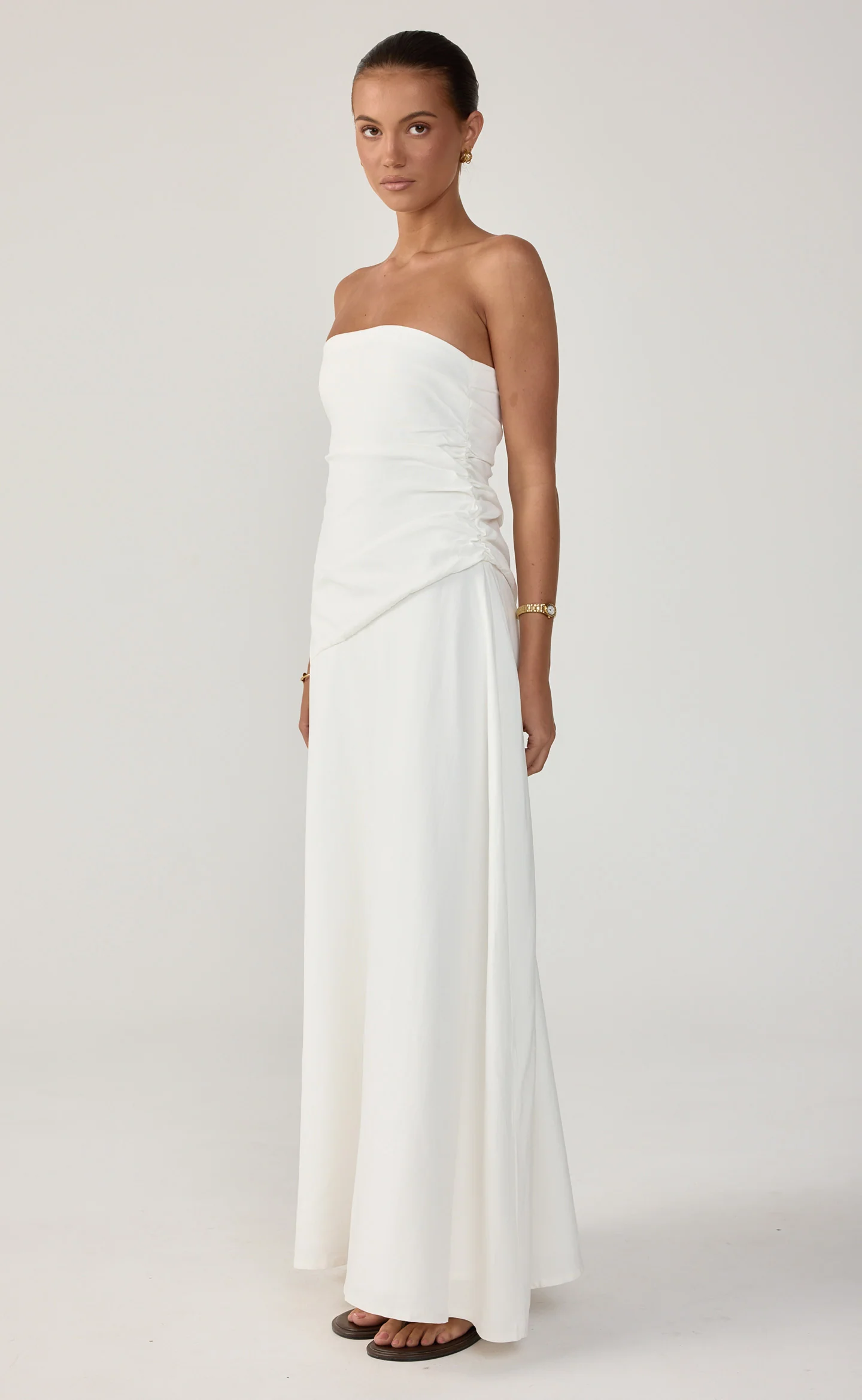 Doria Maxi Dress (White) - Image 6