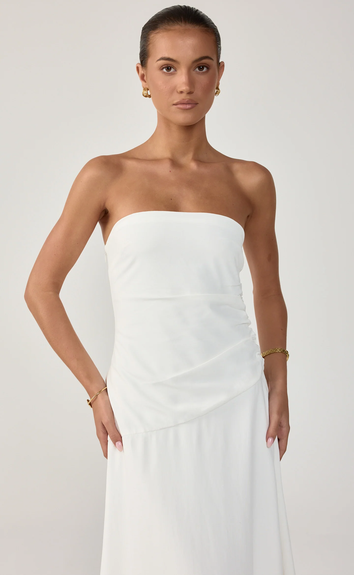 Doria Maxi Dress (White) - Image 7