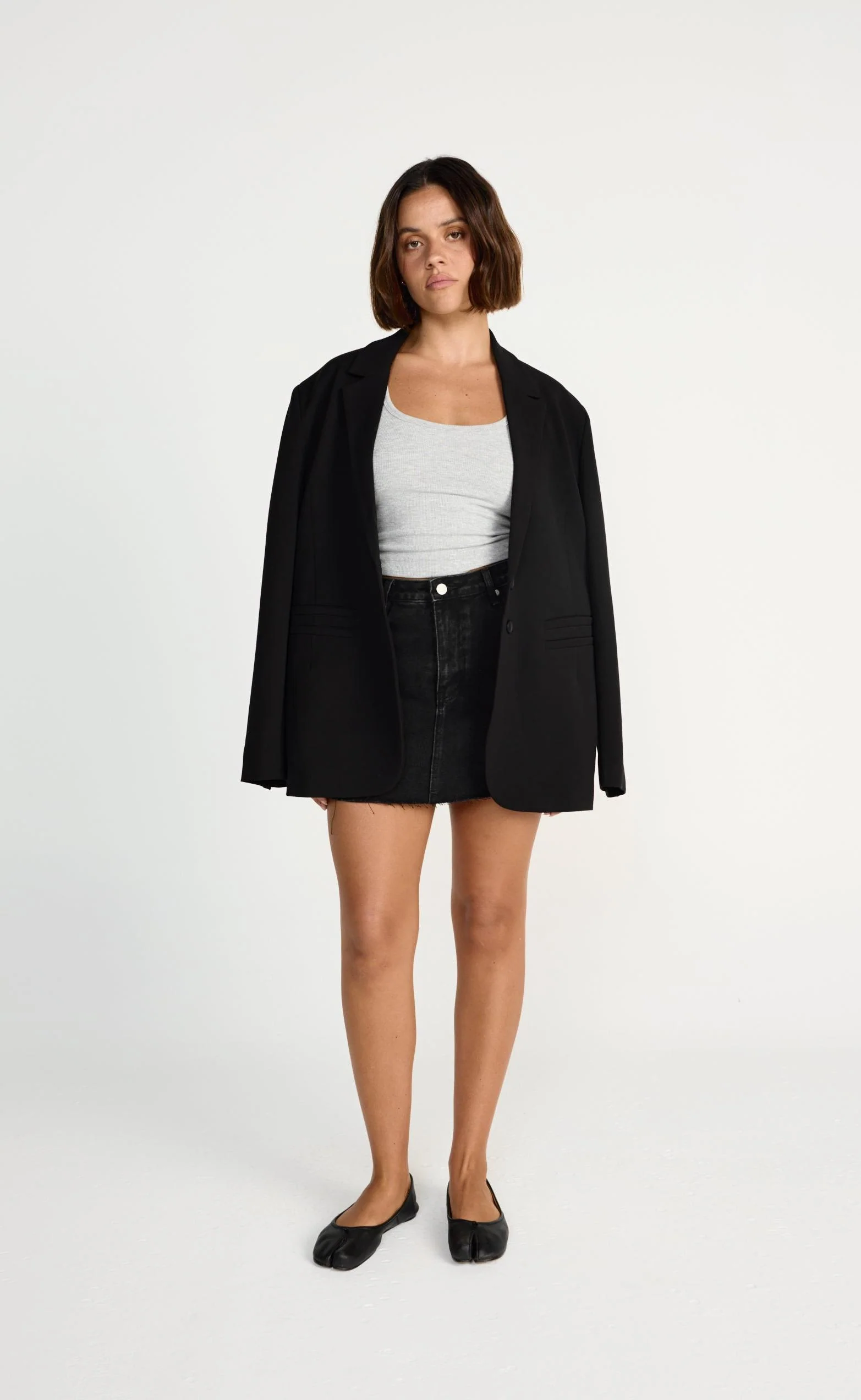 Dorian Denim Skort (Black Faded) - Image 6