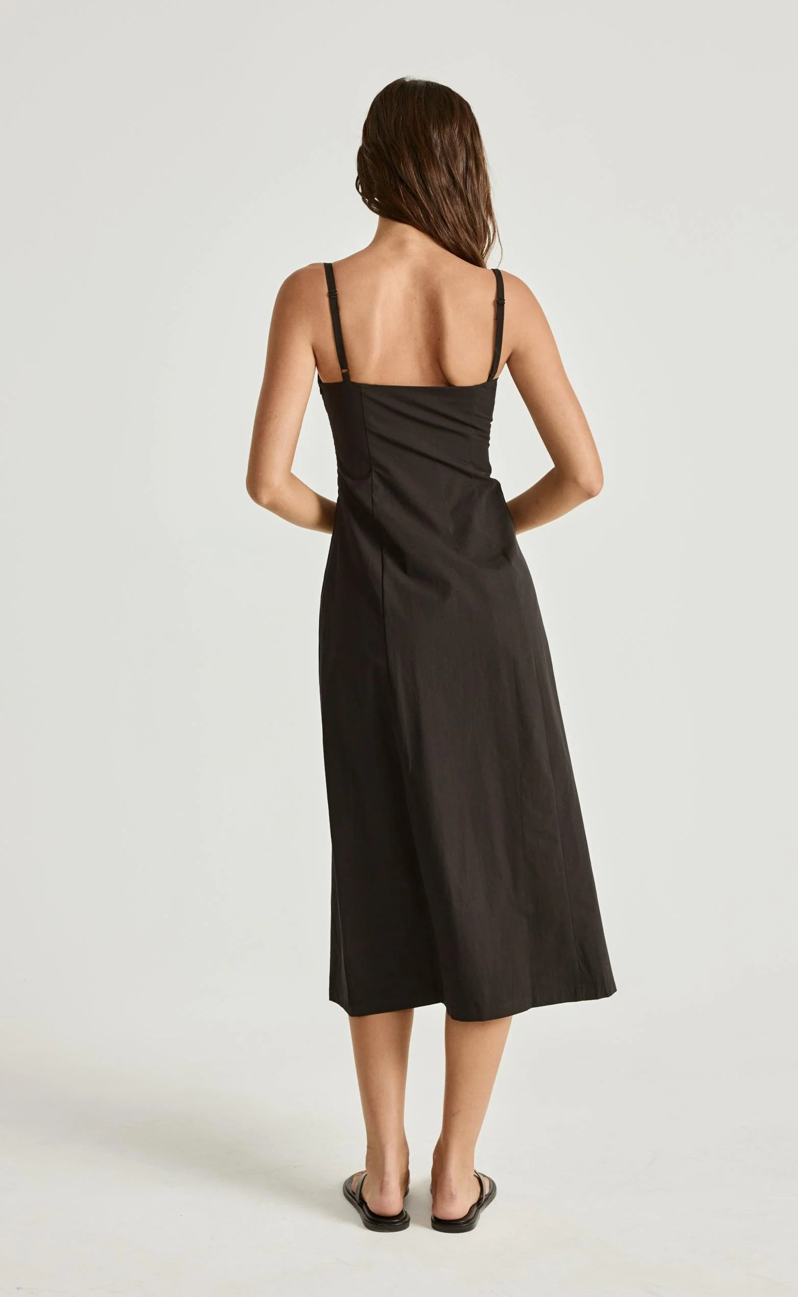 Duran Midi Dress (Black) - Image 4