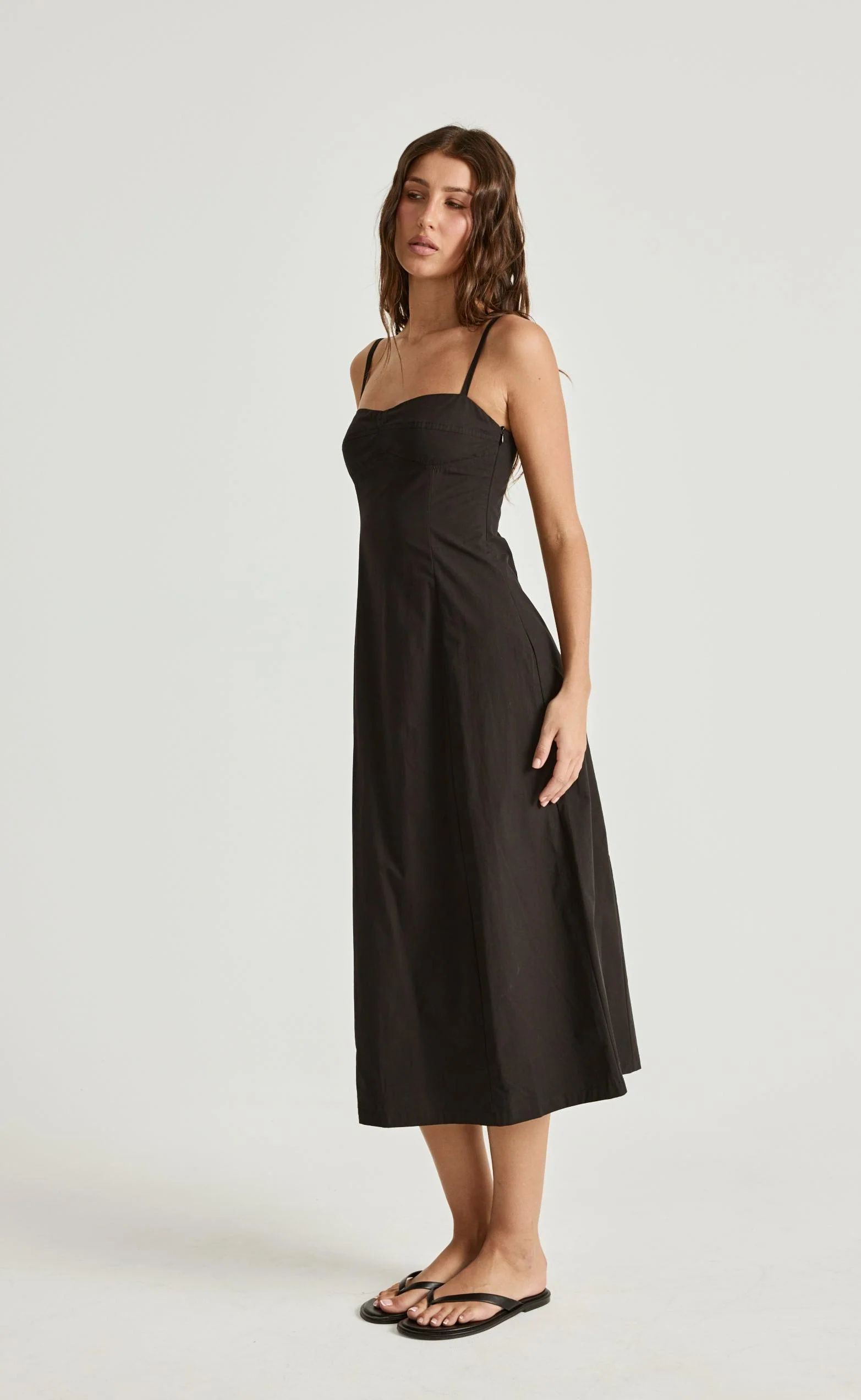 Duran Midi Dress (Black) - Image 5