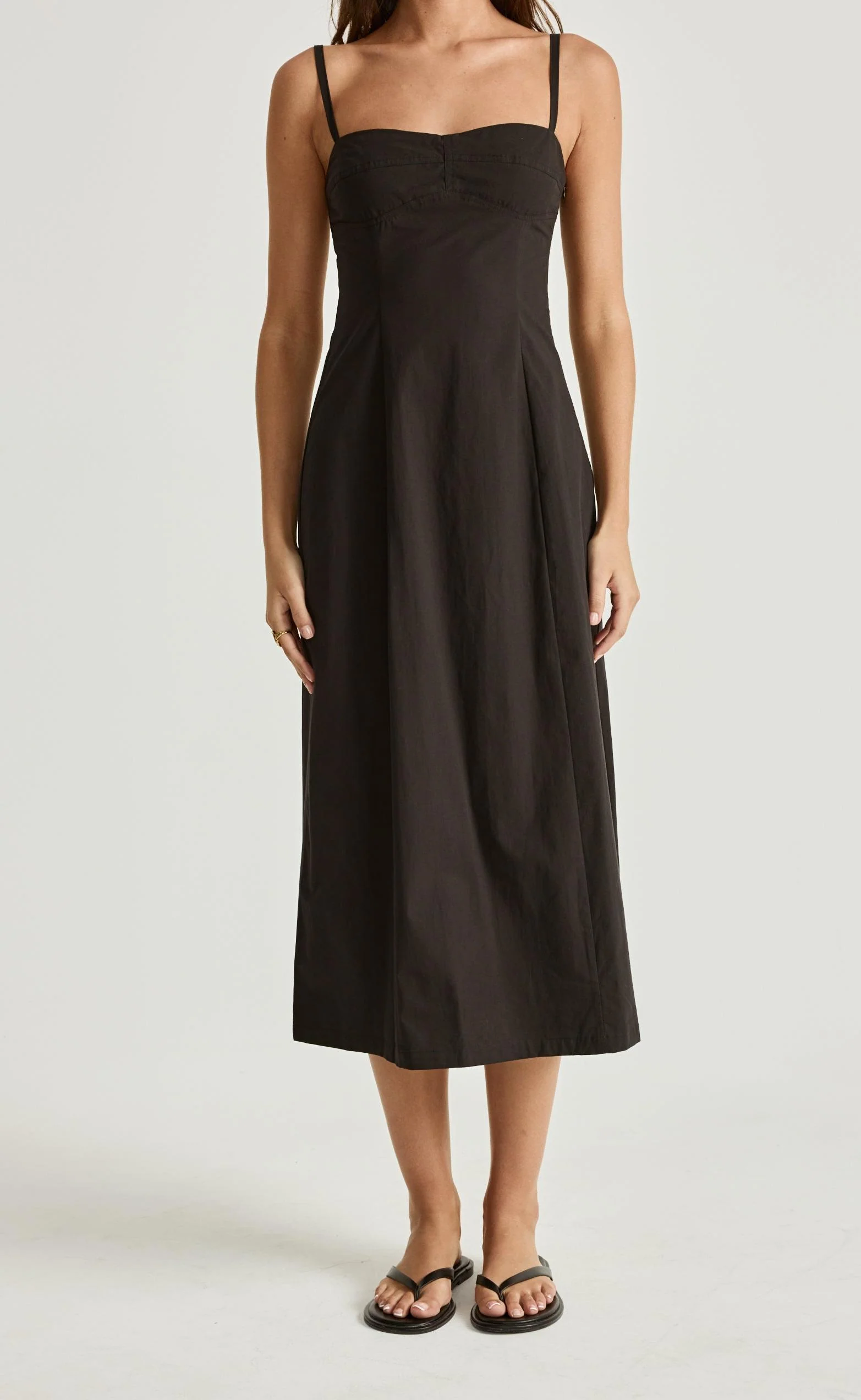 Duran Midi Dress (Black) - Image 6