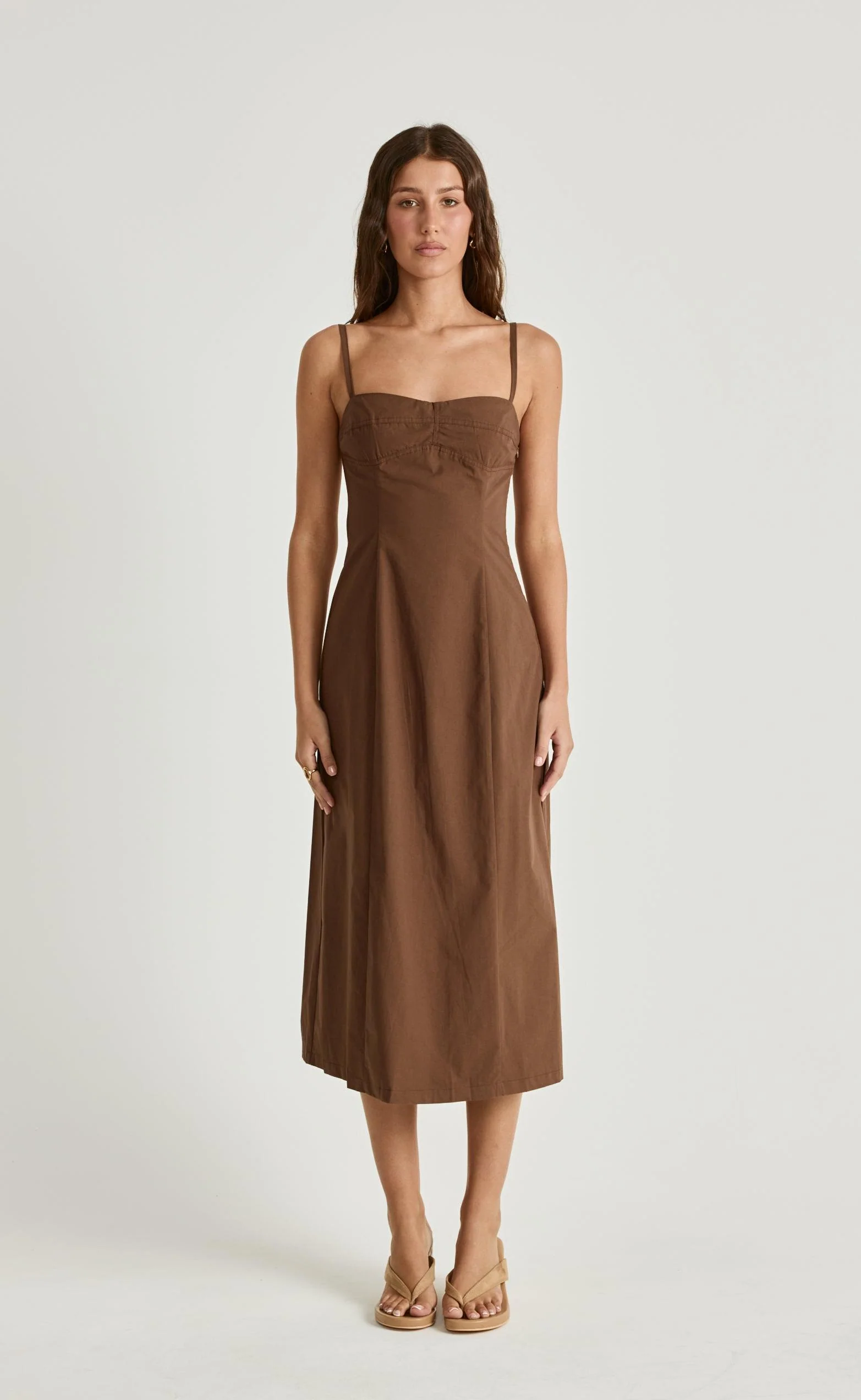 Duran Midi Dress (Chocolate) - Image 4