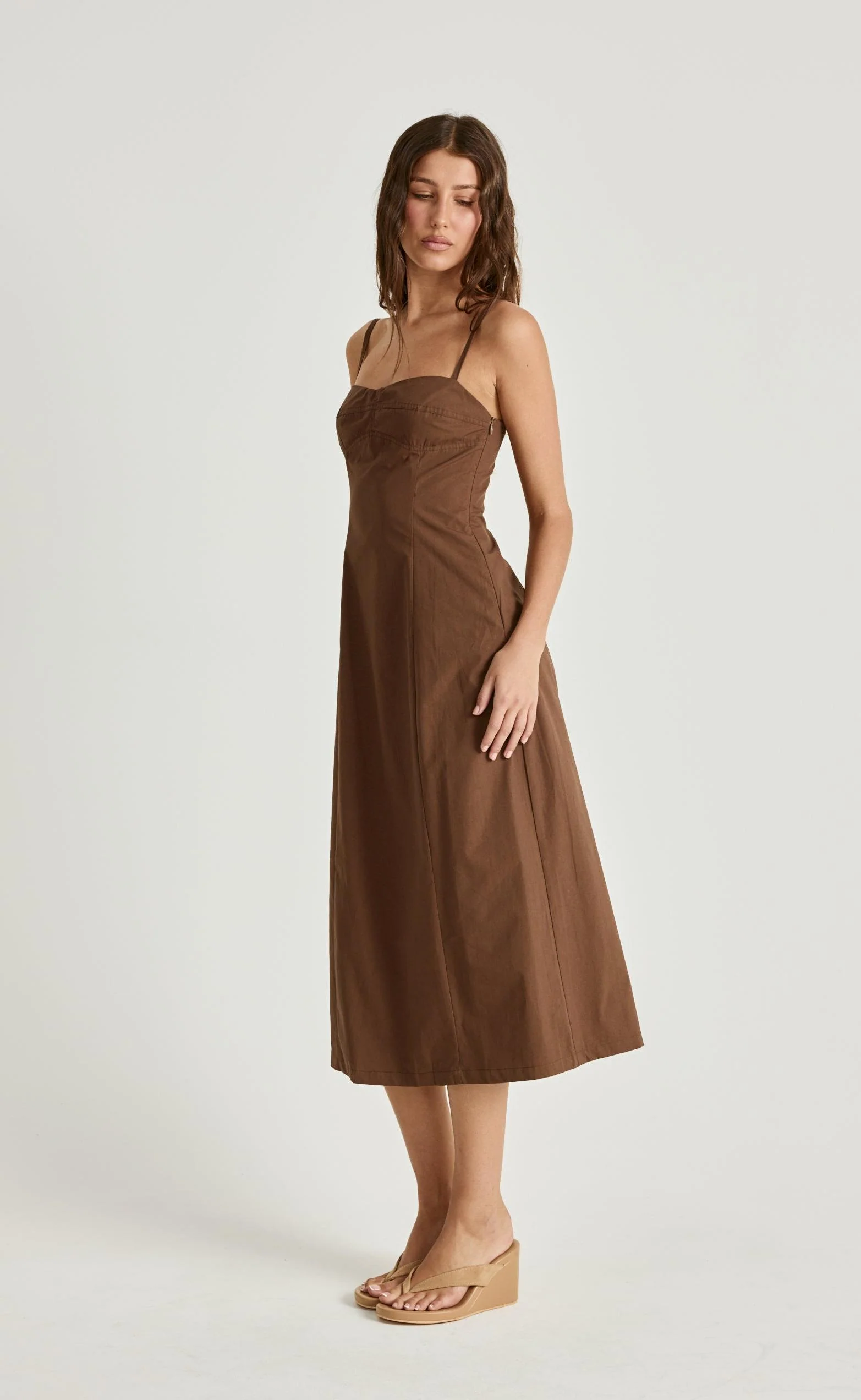 Duran Midi Dress (Chocolate) - Image 5