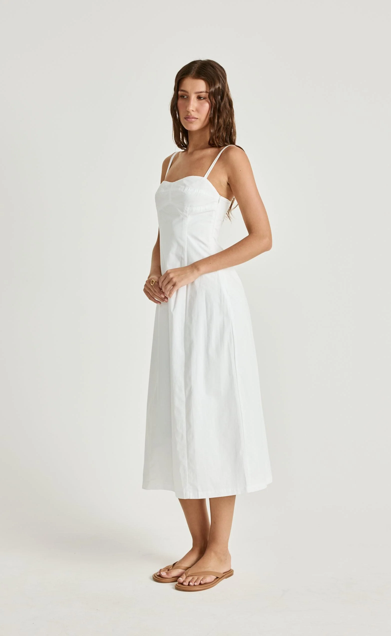 Duran Midi Dress (White) - Image 3