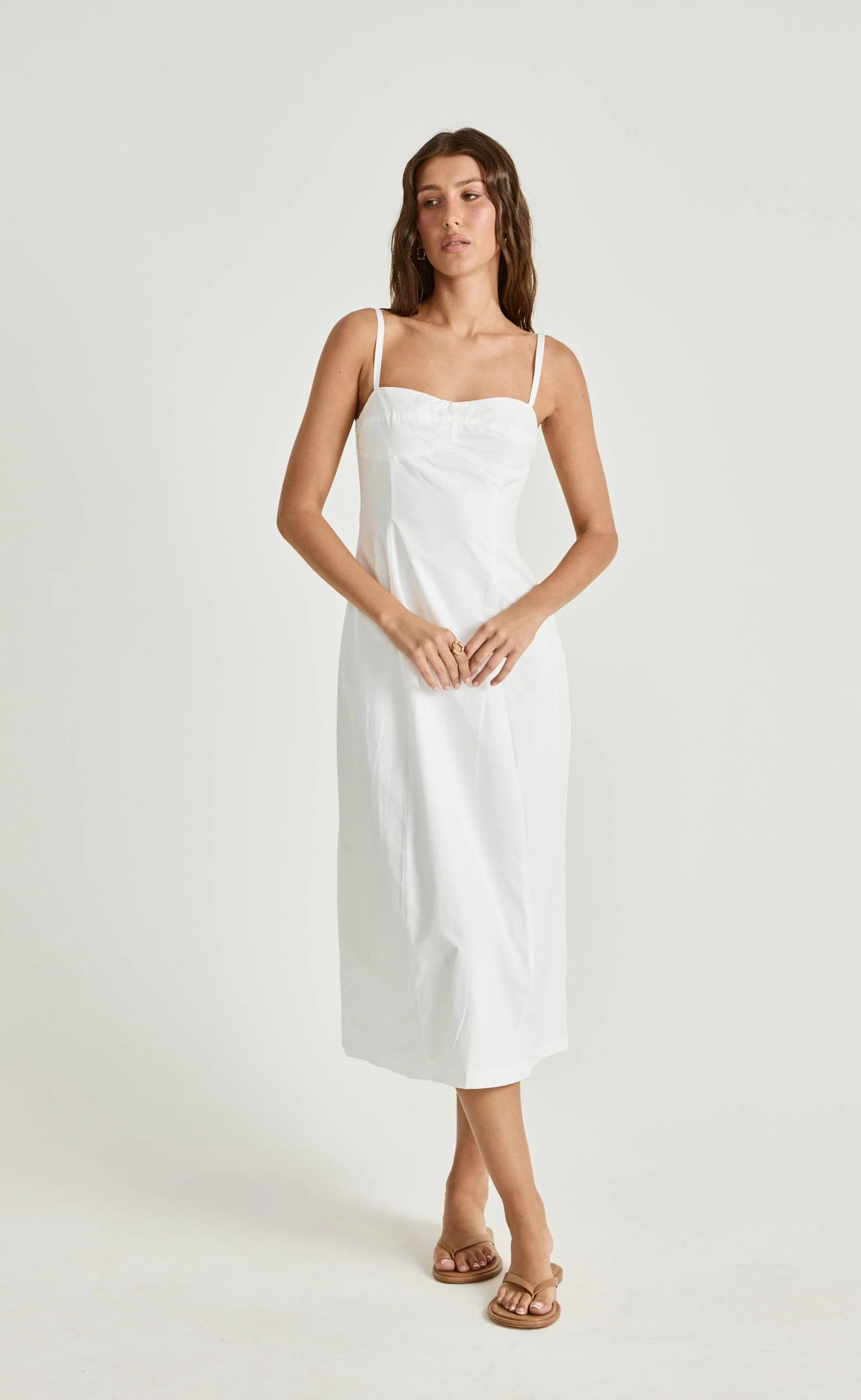 Duran Midi Dress (White) - Image 6