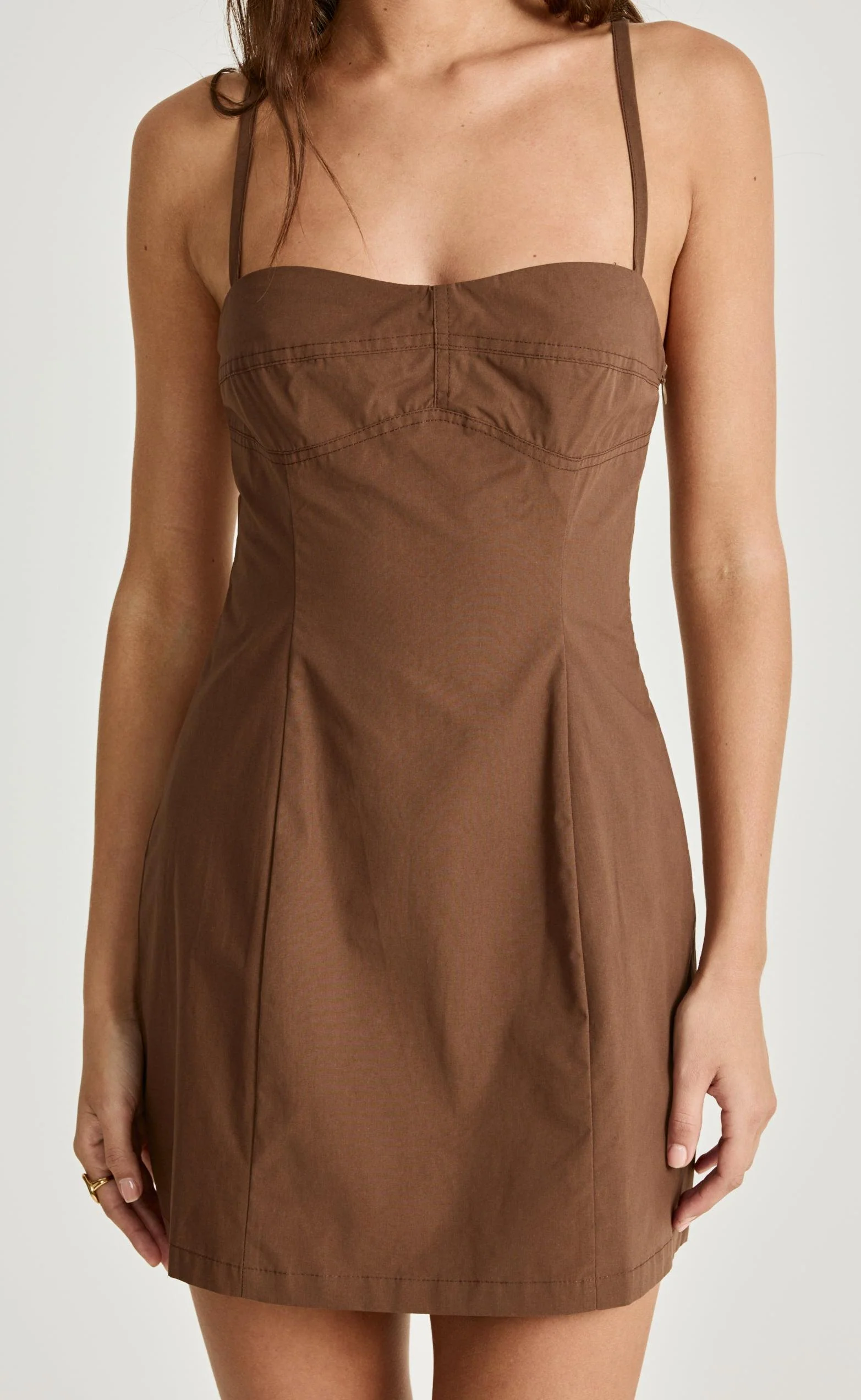 Duran Mini Dress (Chocolate) - Image 2