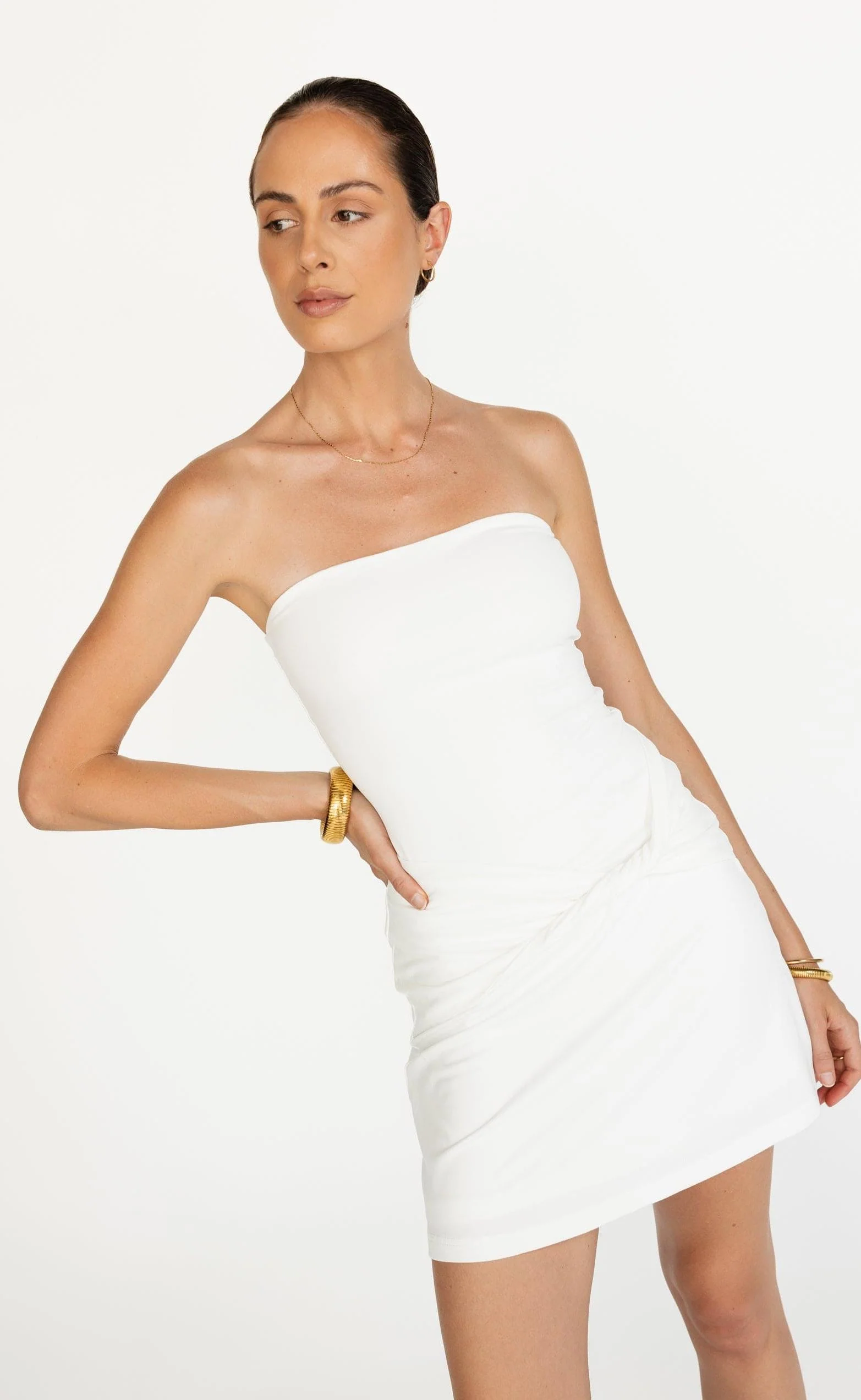 Edela Mini Dress (White) - Image 11
