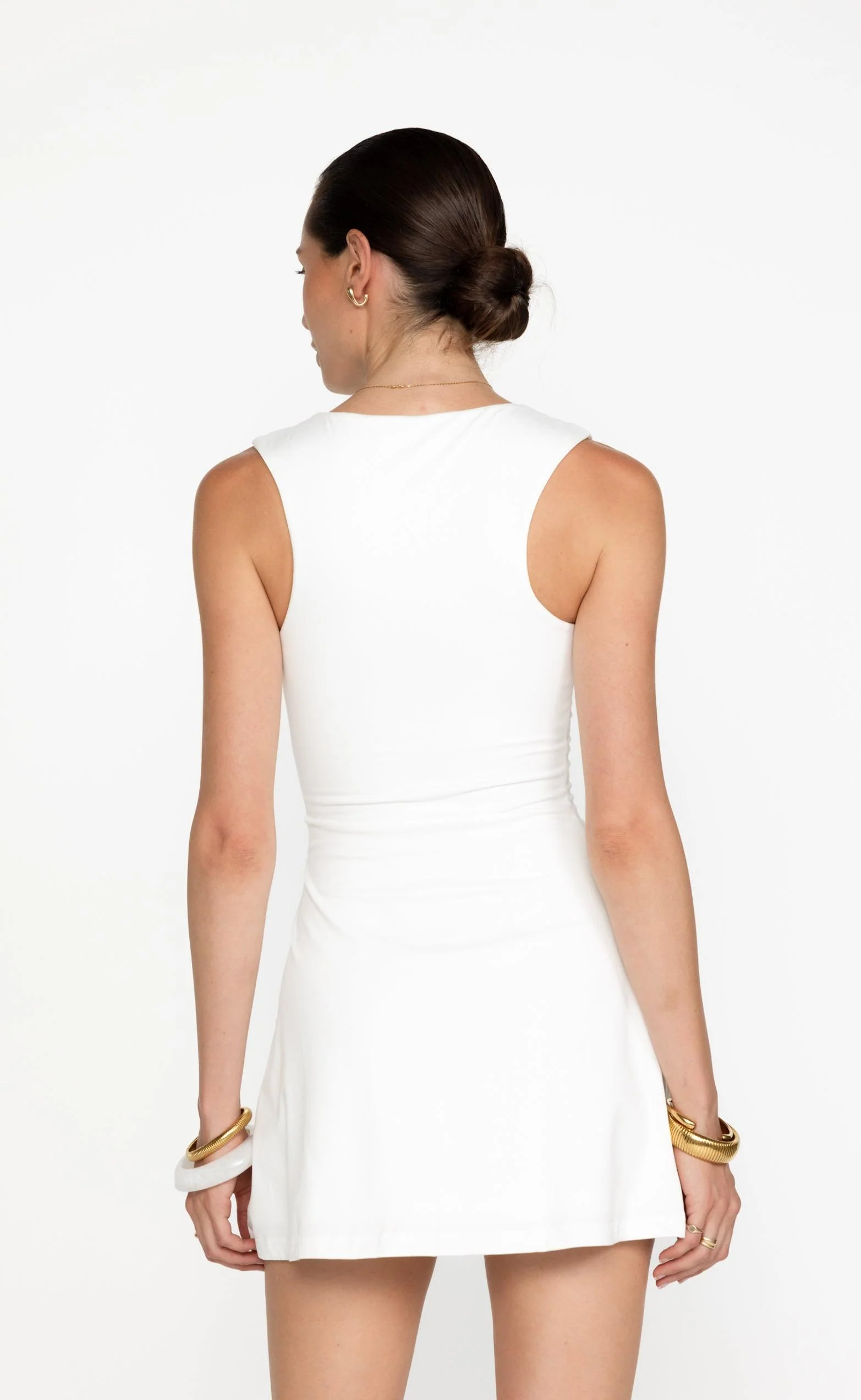 Edwards Mini Dress (White) - Image 3
