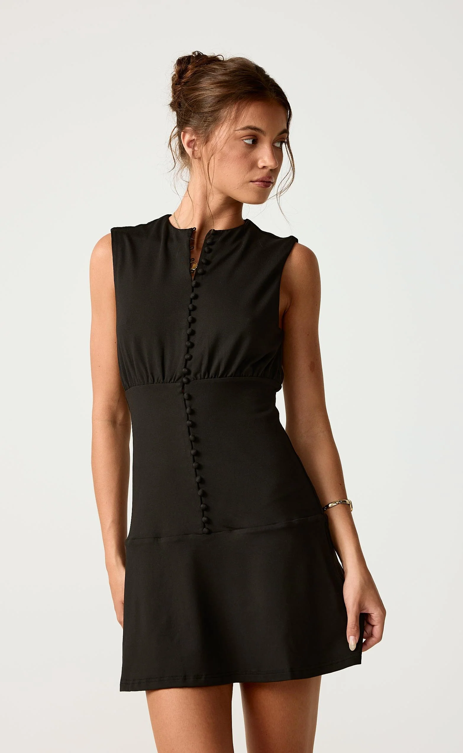 Effie Mini Dress (Black) - Image 2