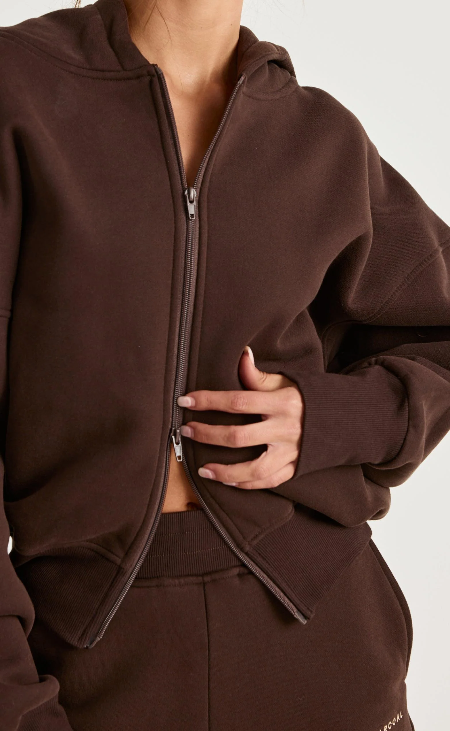 Elija Zip Hoodie (Chocolate) - Image 3