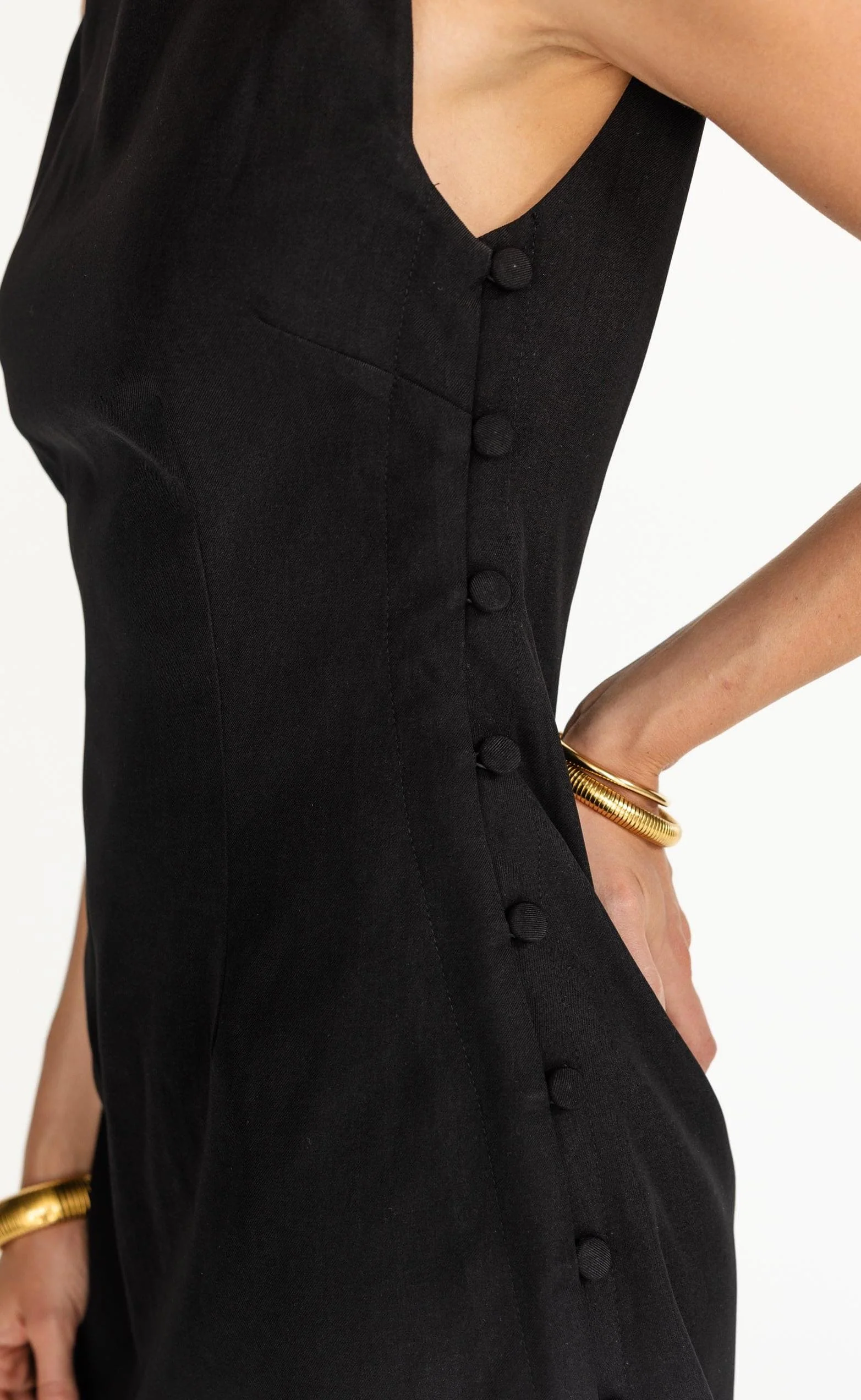 Elowen Mini Dress (Black) - Image 7