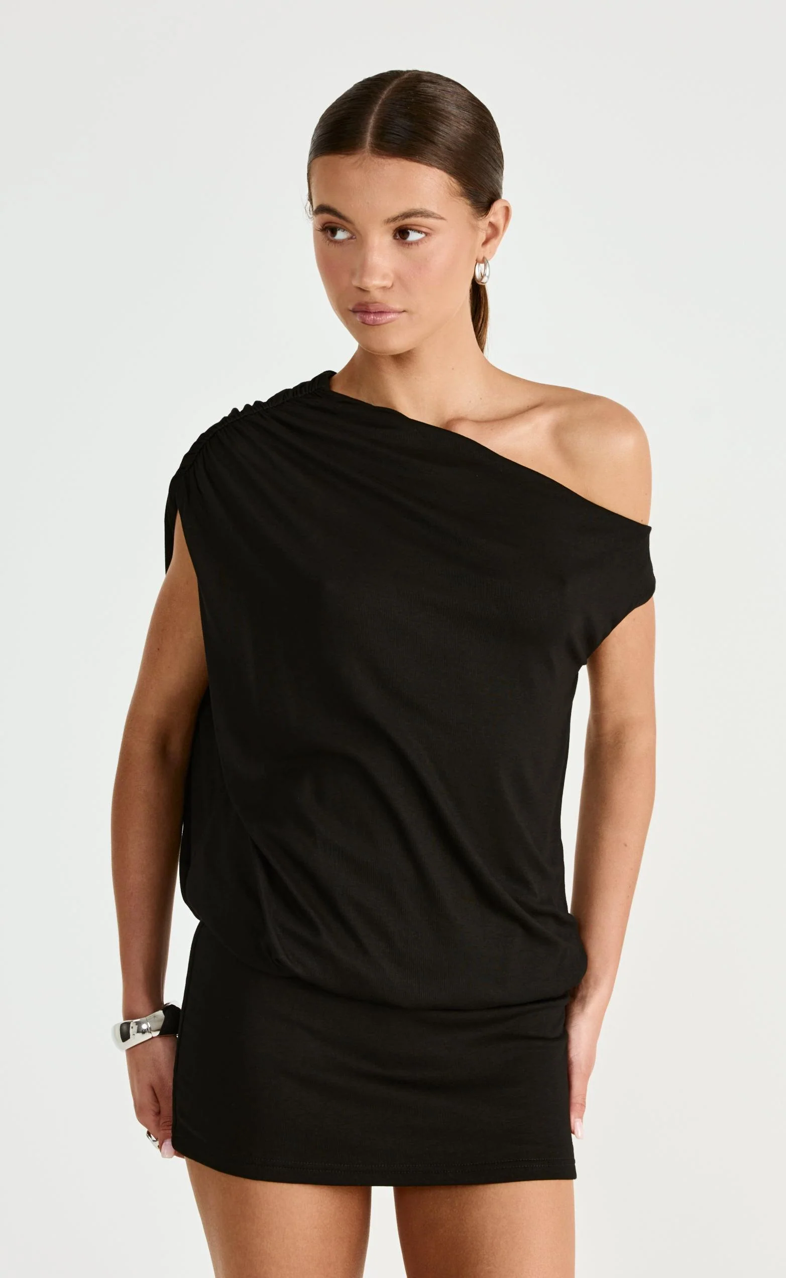 Embry Mini Dress (Black) - Image 6
