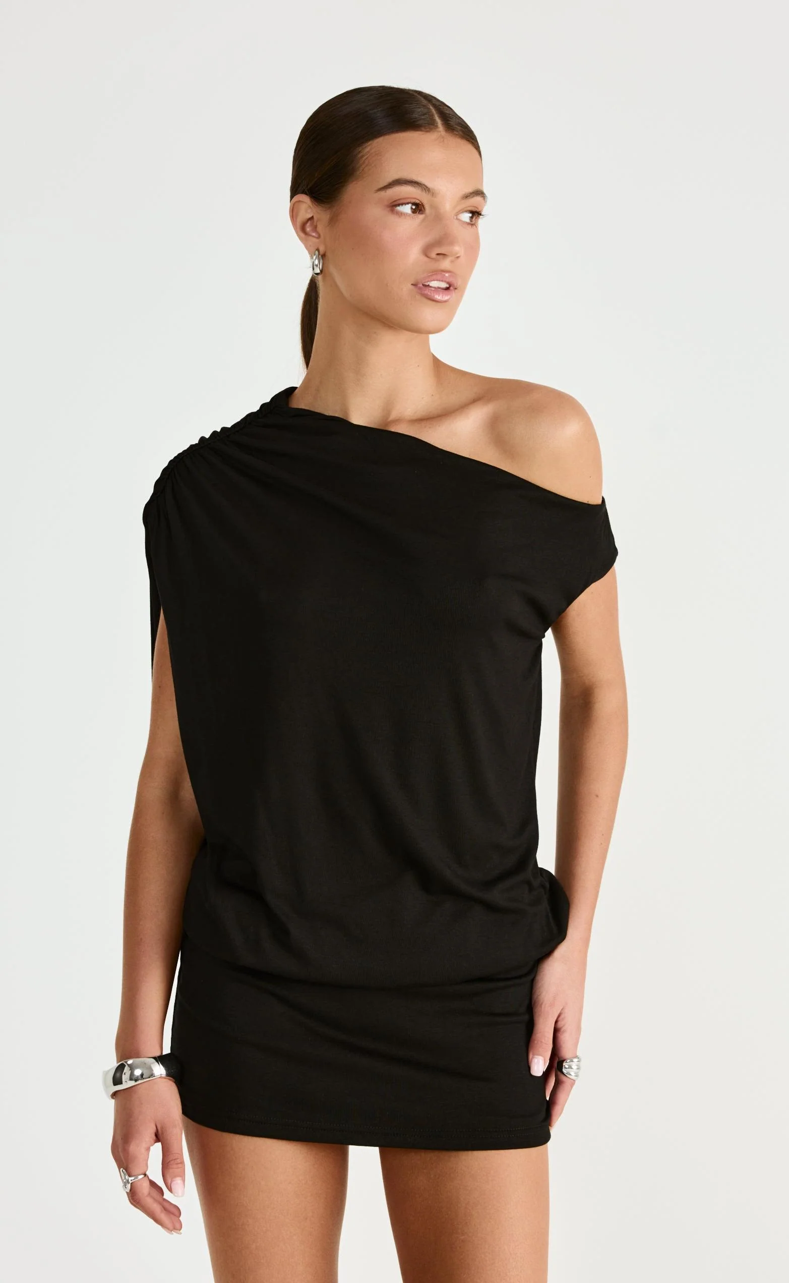Embry Mini Dress (Black) - Image 7
