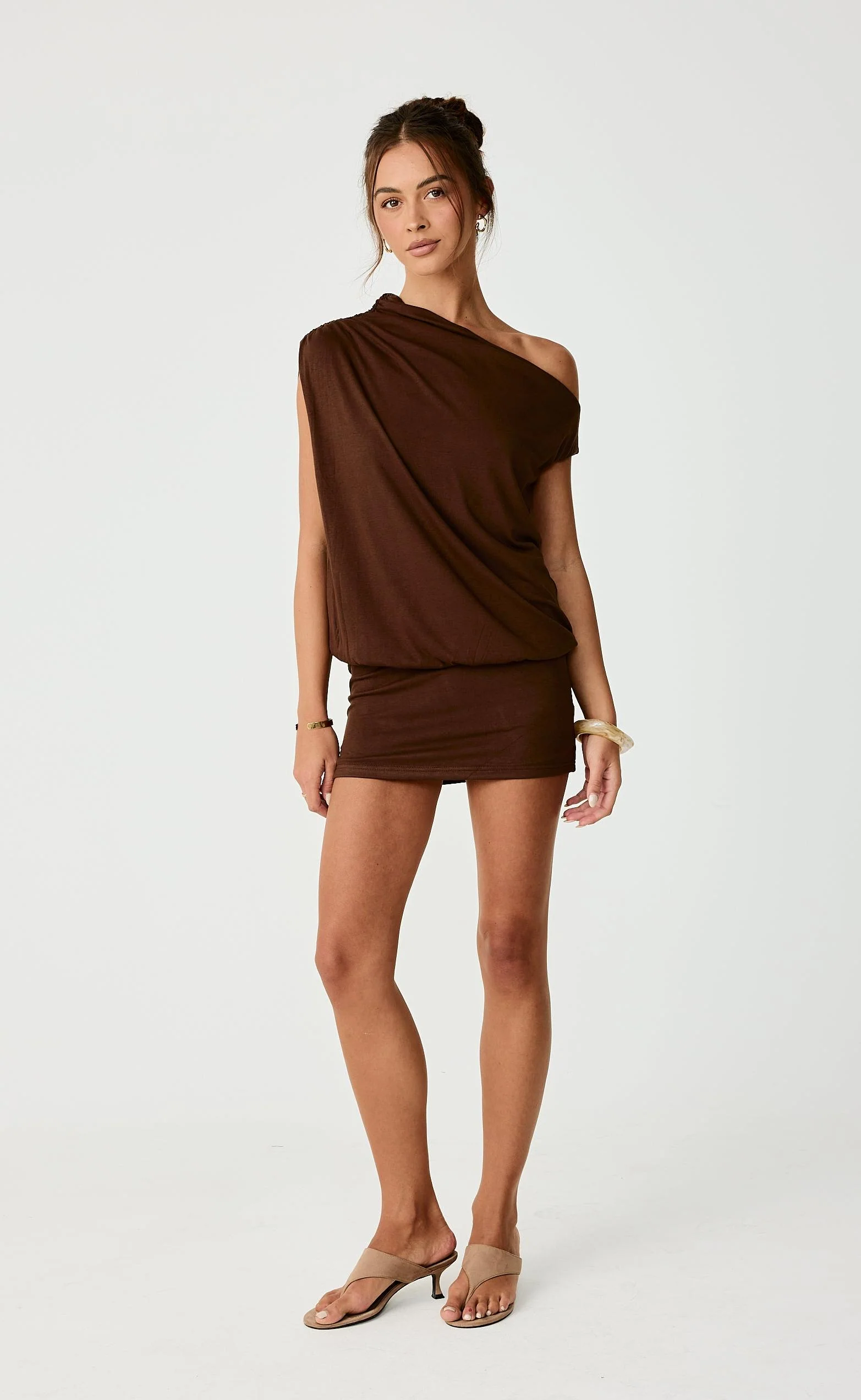 Embry Mini Dress (Chocolate) - Image 3