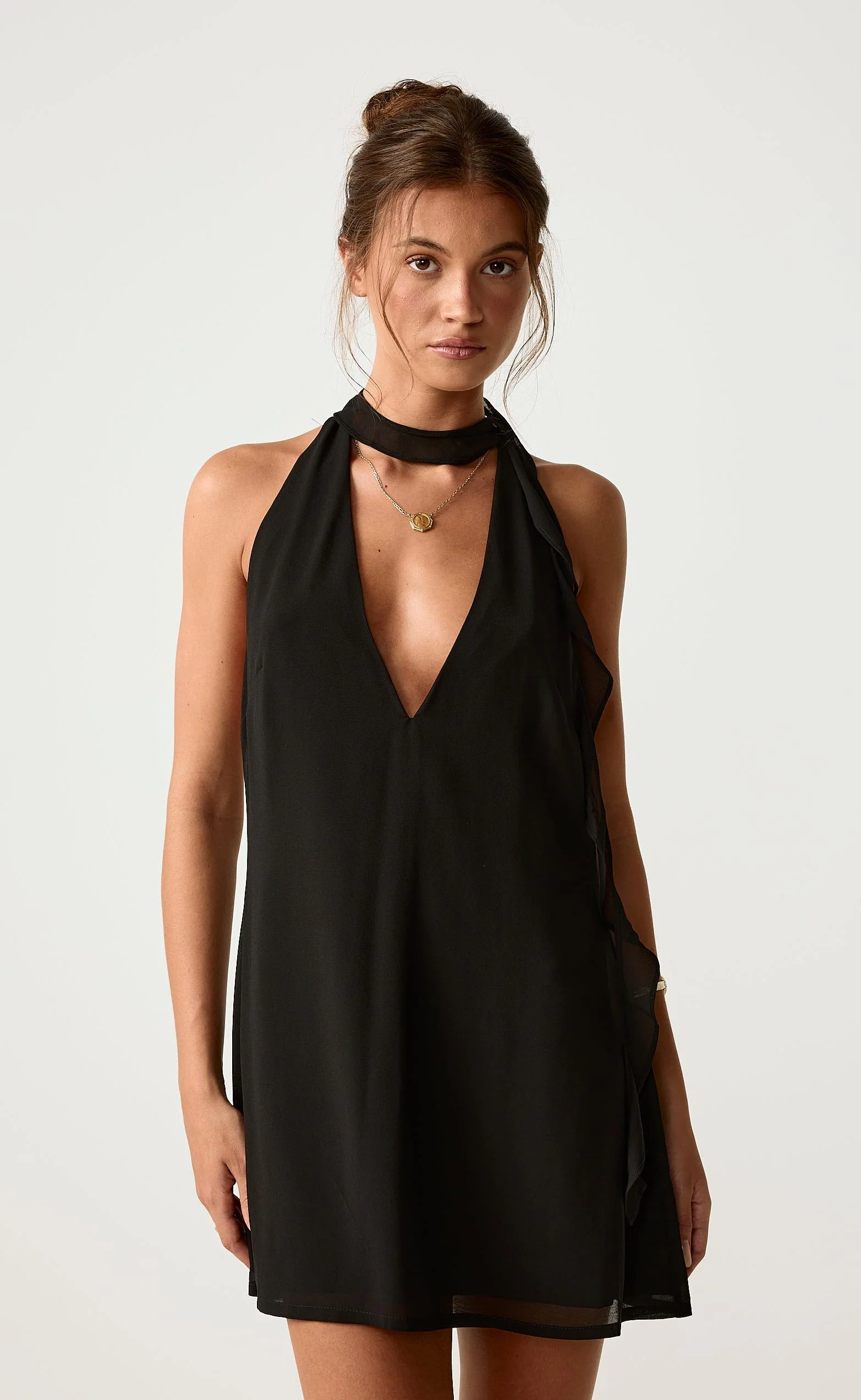 Encounter Mini Dress (Black) - Image 6