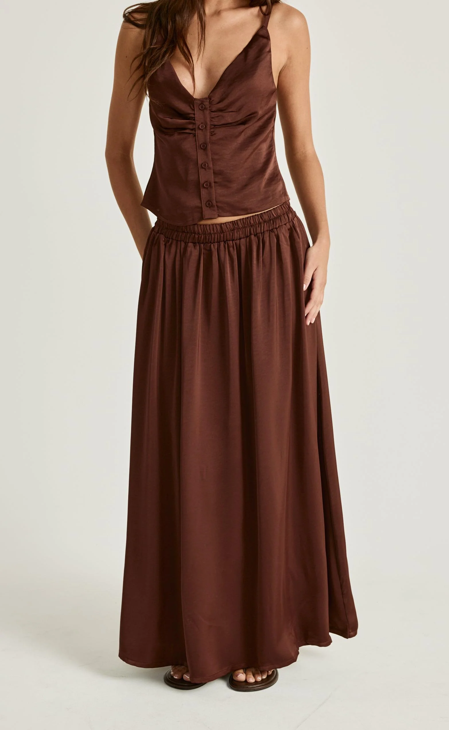 Enzo Maxi Skirt (Chocolate) - Image 2