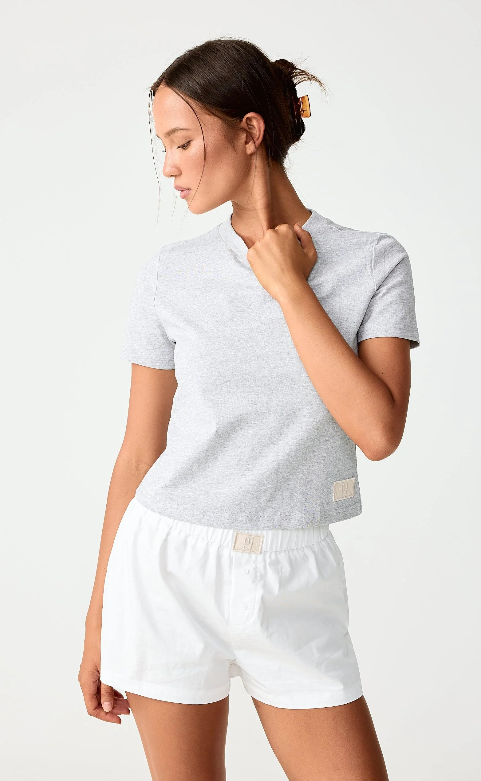 Eros Baby Tee (Grey Marle) - Image 4