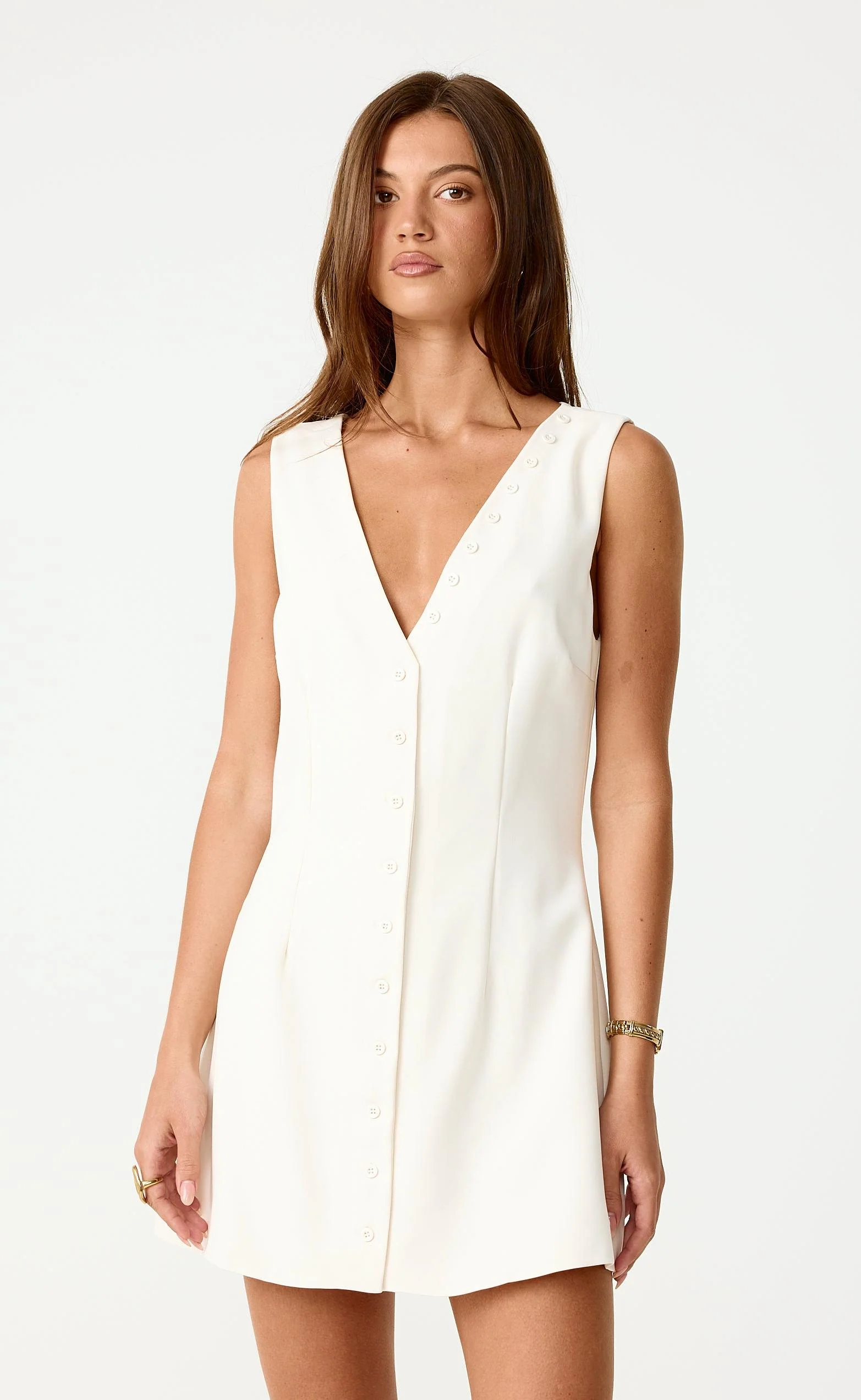 Escape Mini Dress (Oat) - Image 5