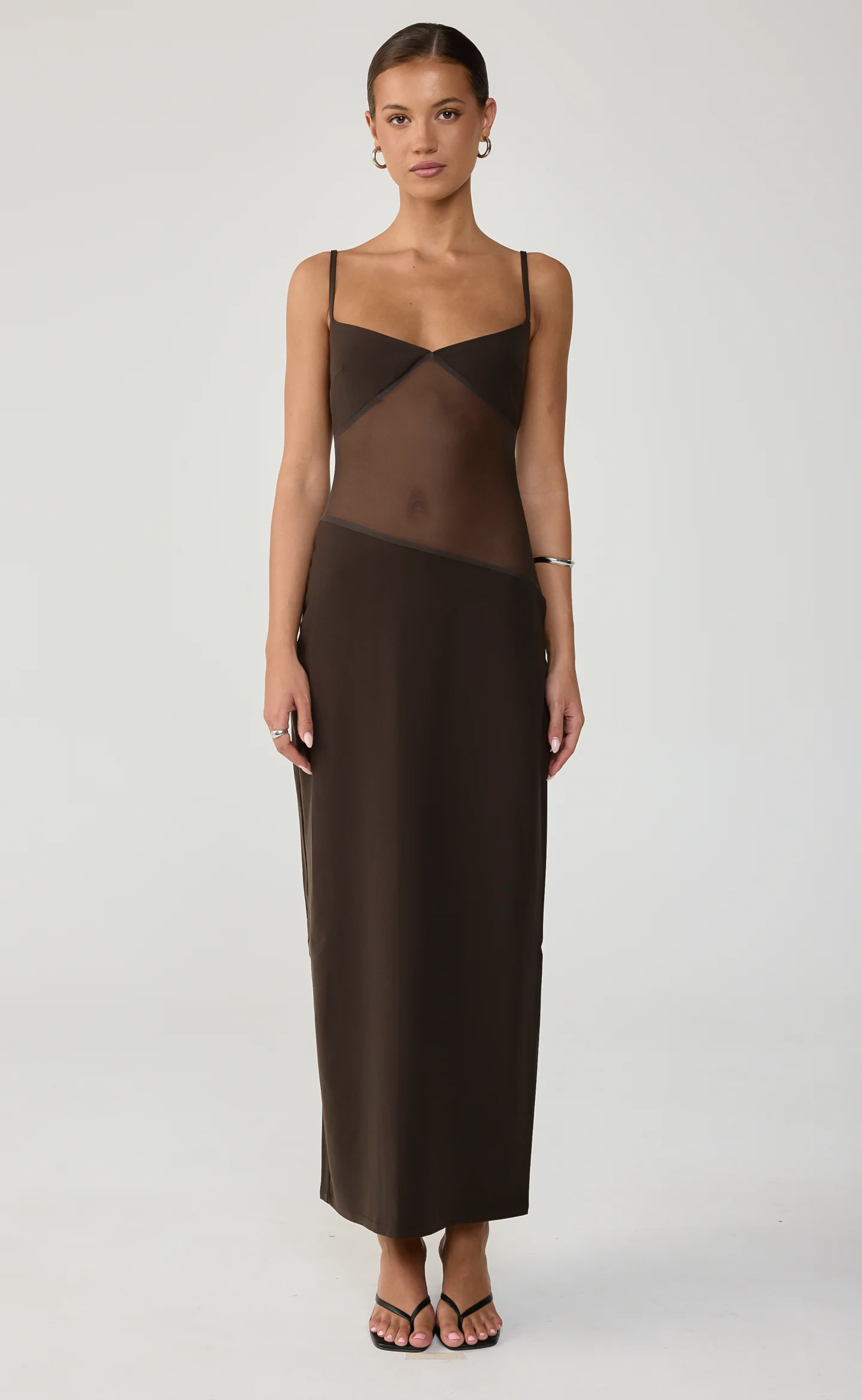 Eyes On Me Maxi Dress (Chocolate) - Image 2