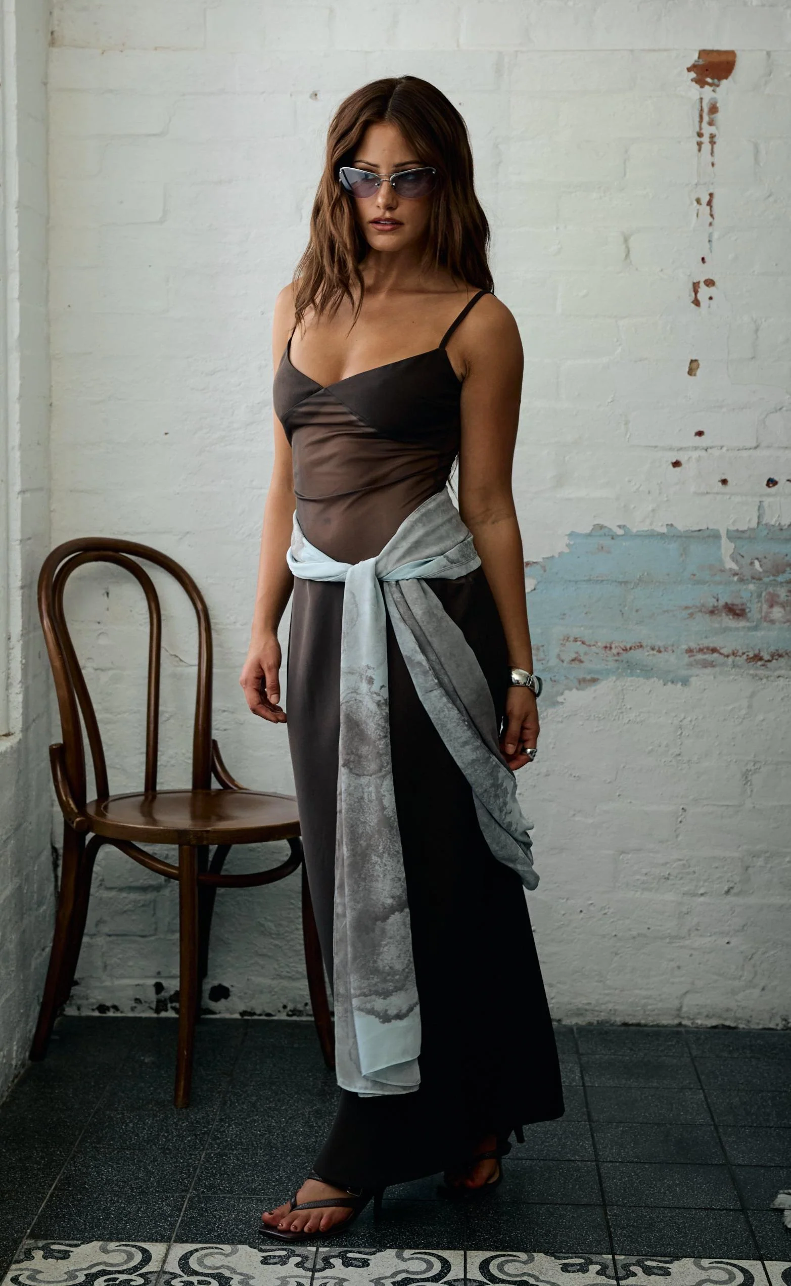 Eyes On Me Maxi Dress (Chocolate) - Image 4