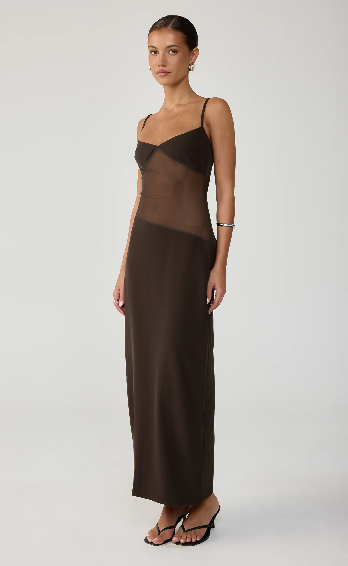 Eyes On Me Maxi Dress (Chocolate) - Image 6
