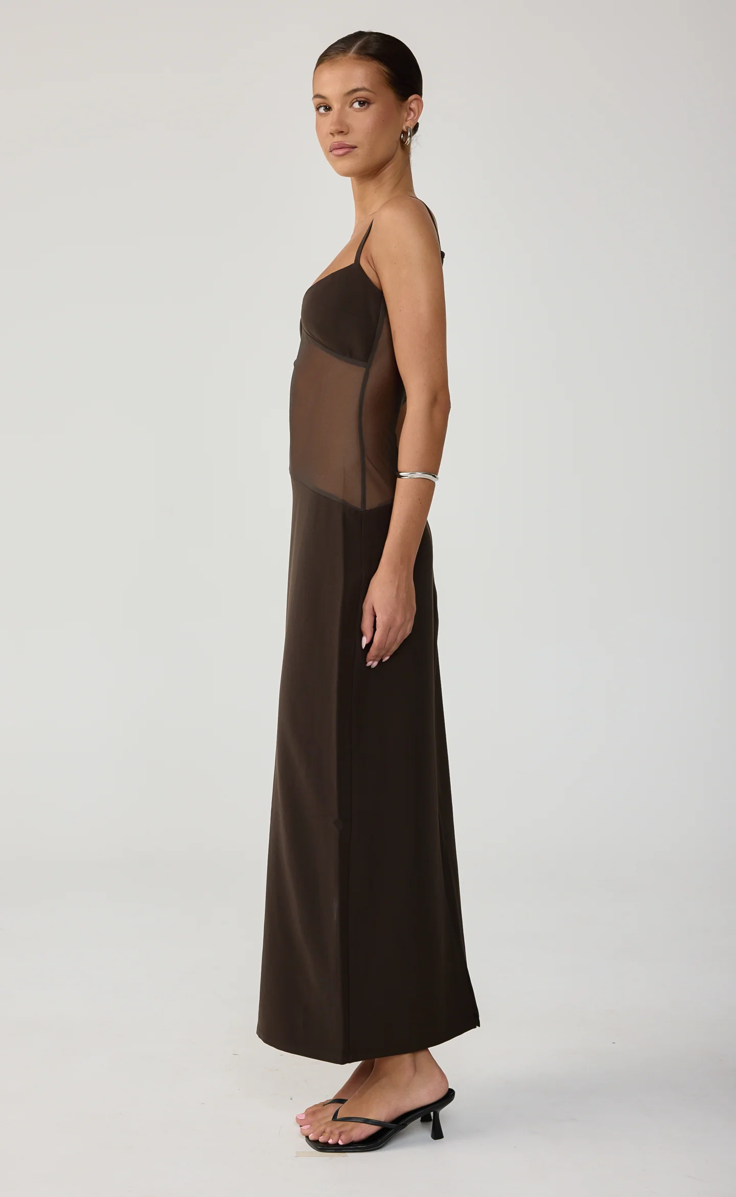 Eyes On Me Maxi Dress (Chocolate) - Image 9