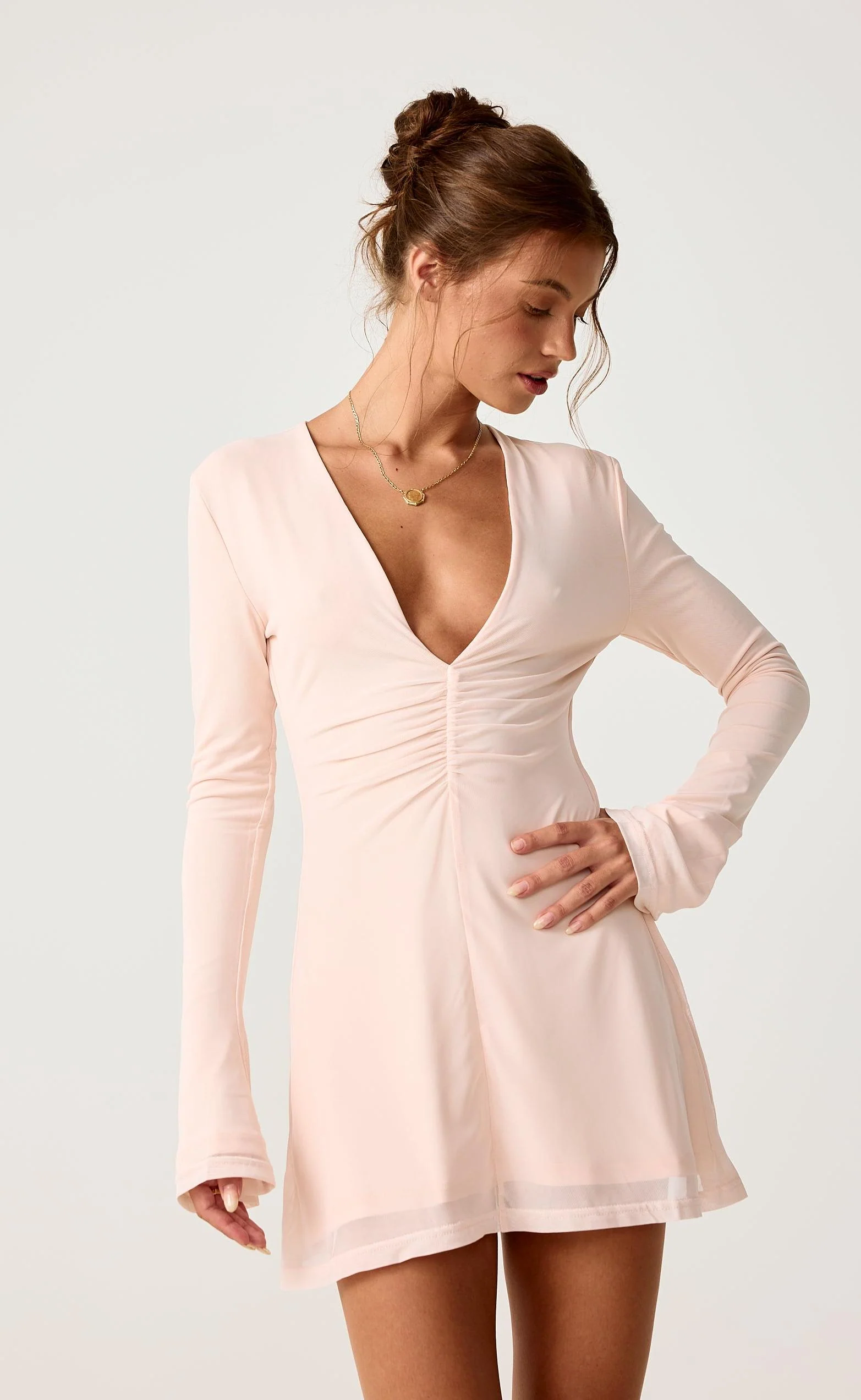 Fateful Mini Dress (Baby Pink) - Image 5