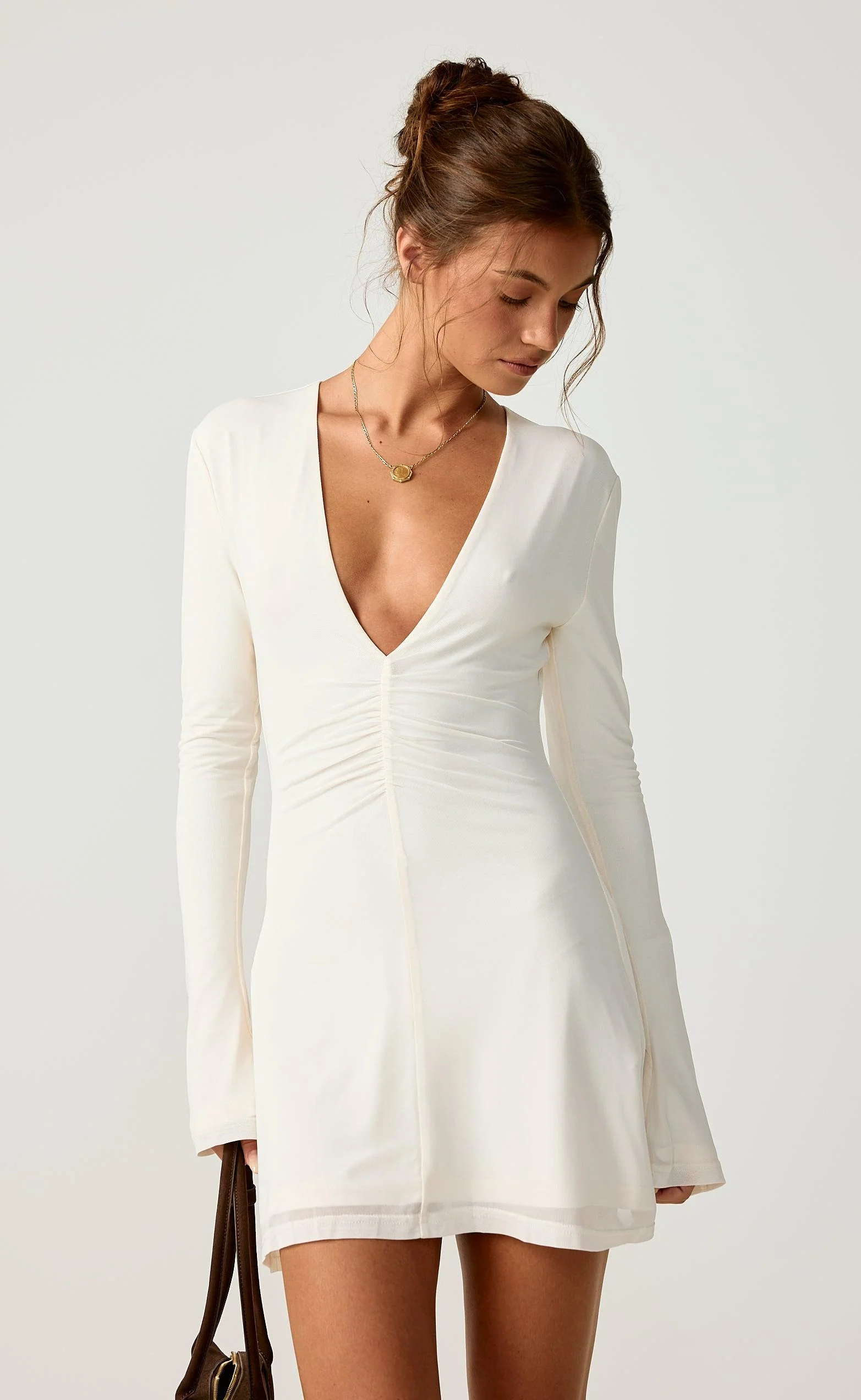 Fateful Mini Dress (Cream) - Image 6