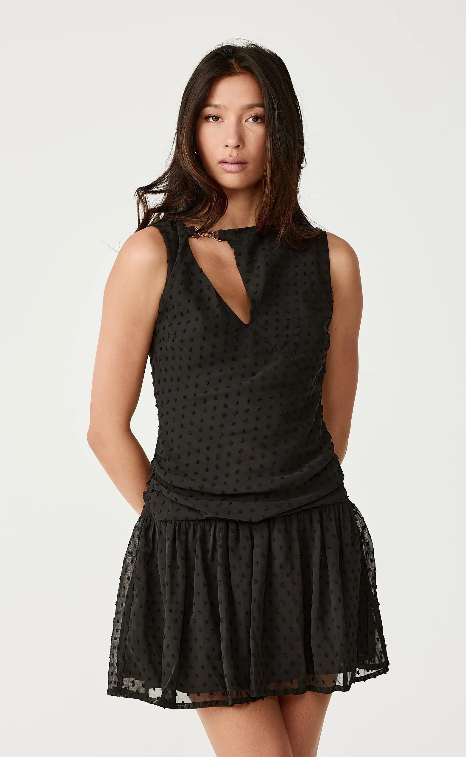 Fia Mini Dress (Black) - Image 2