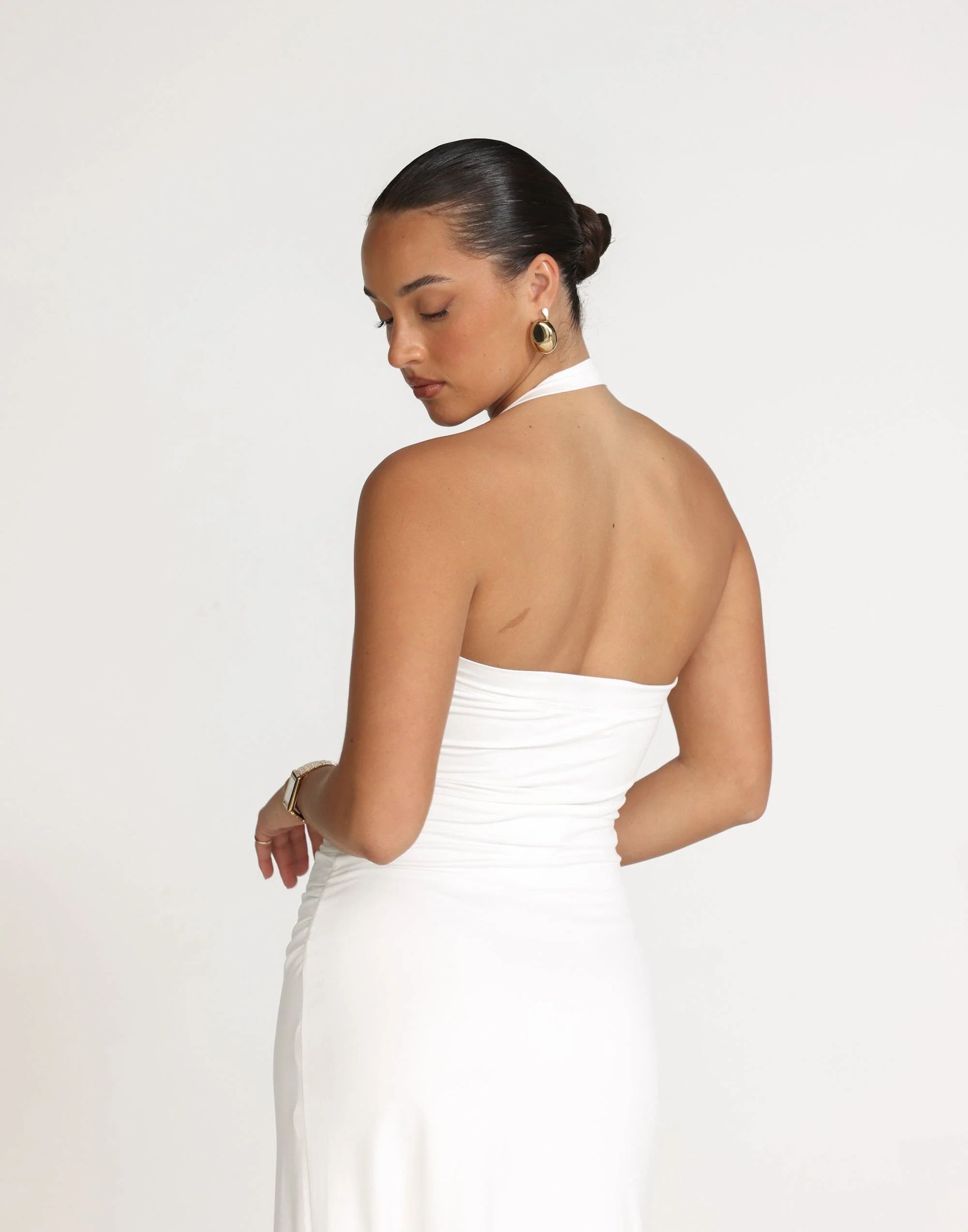 Fiore Maxi Dress (White) - Image 3
