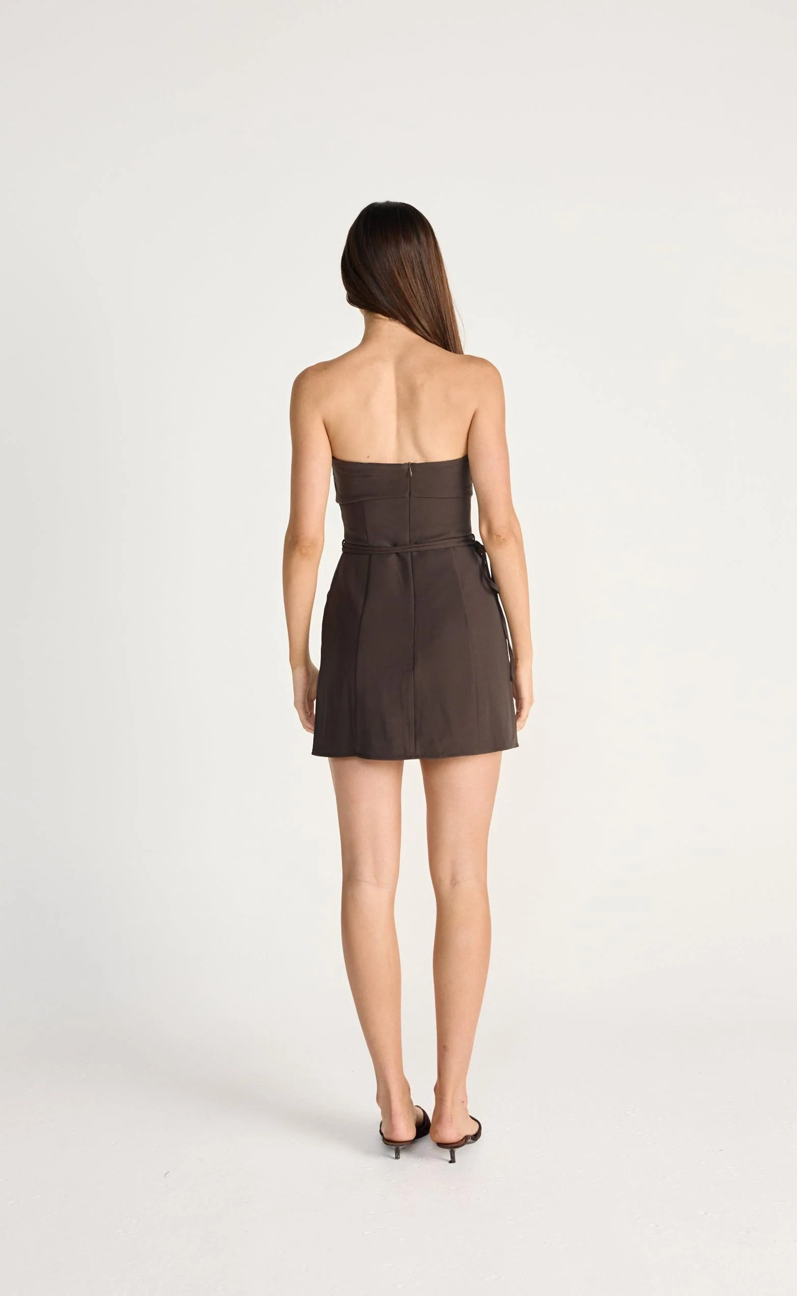 Flint Mini Dress (Chocolate) - Image 8