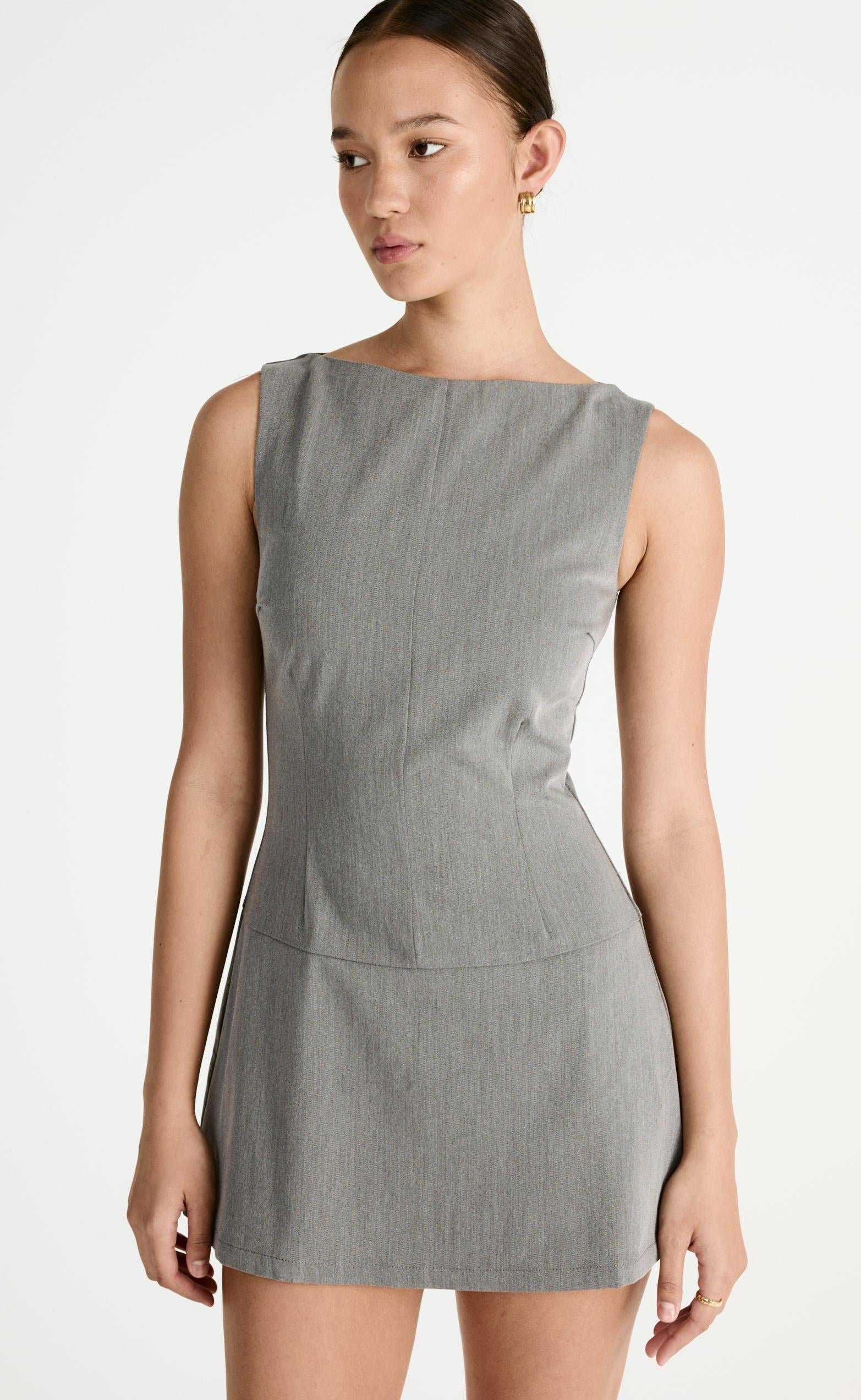 Flux Mini Dress (Grey) - Image 2