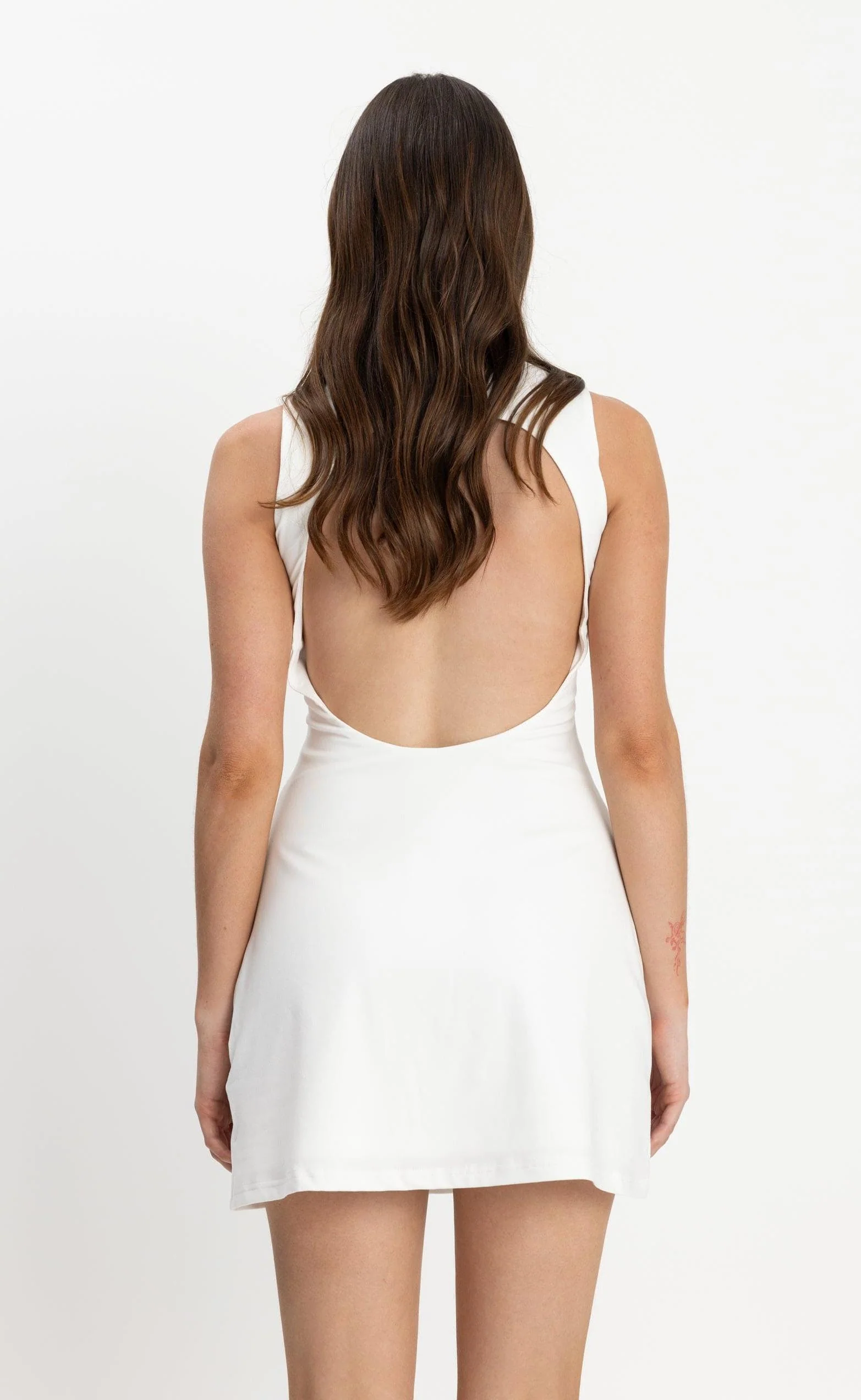 Francesca Mini Dress (White) - Image 2