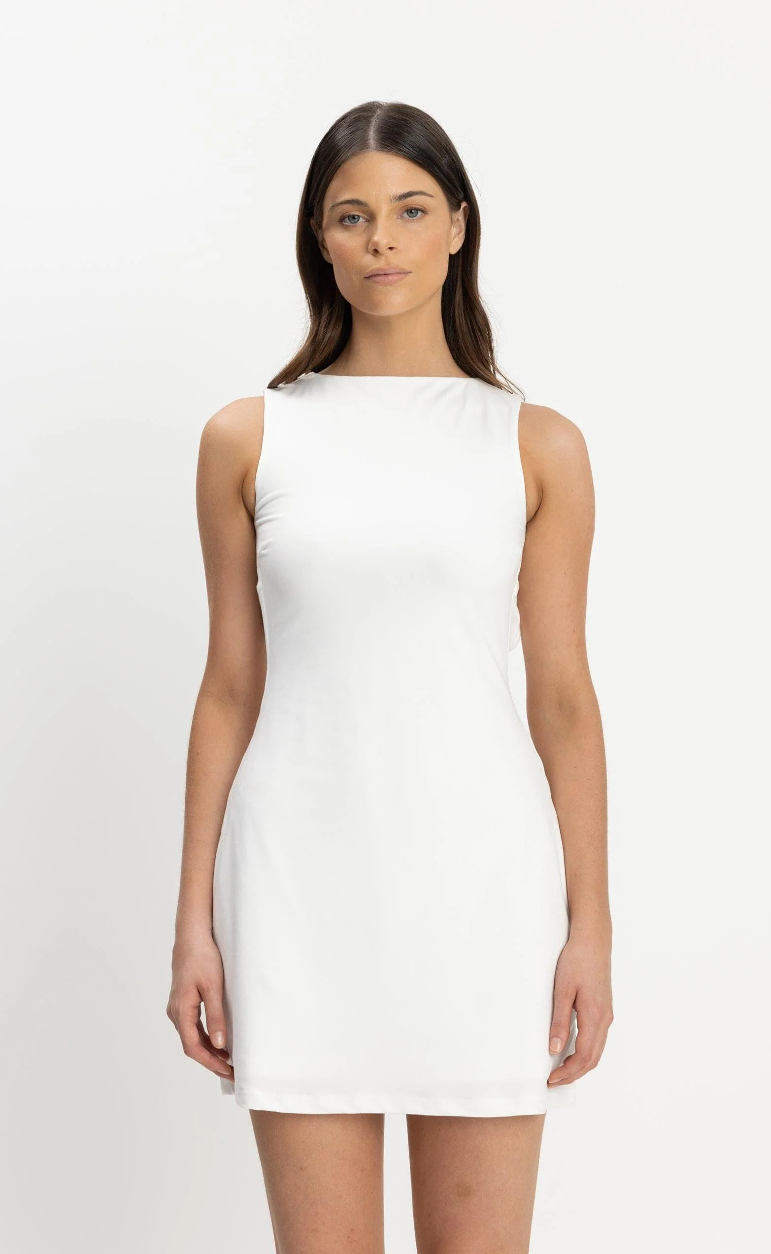 Francesca Mini Dress (White) - Image 3