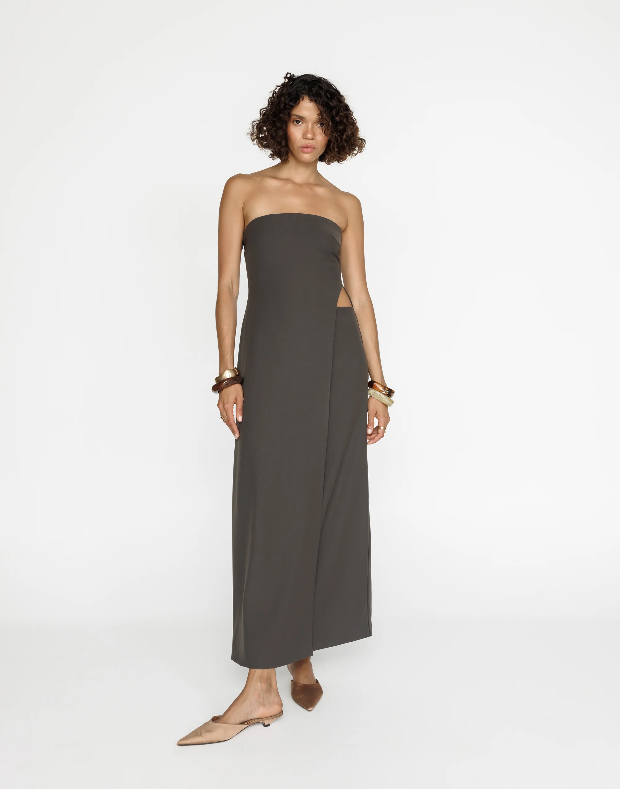 Gabby Maxi Dress (Charcoal) - Image 6