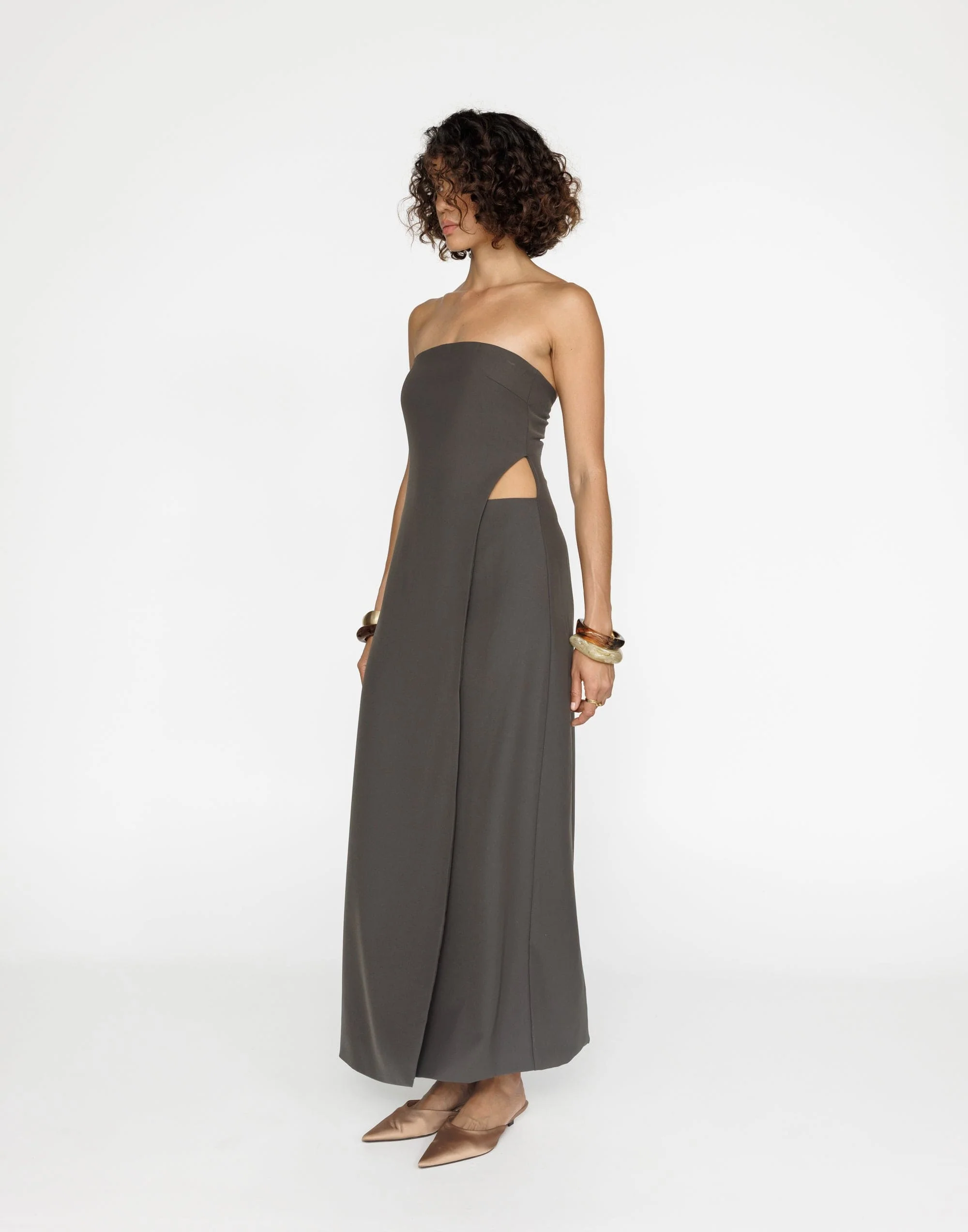 Gabby Maxi Dress (Charcoal) - Image 7
