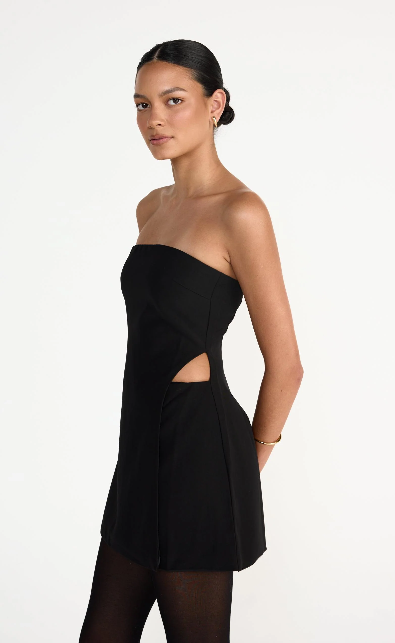Gabby Mini Dress (Black) - Image 2