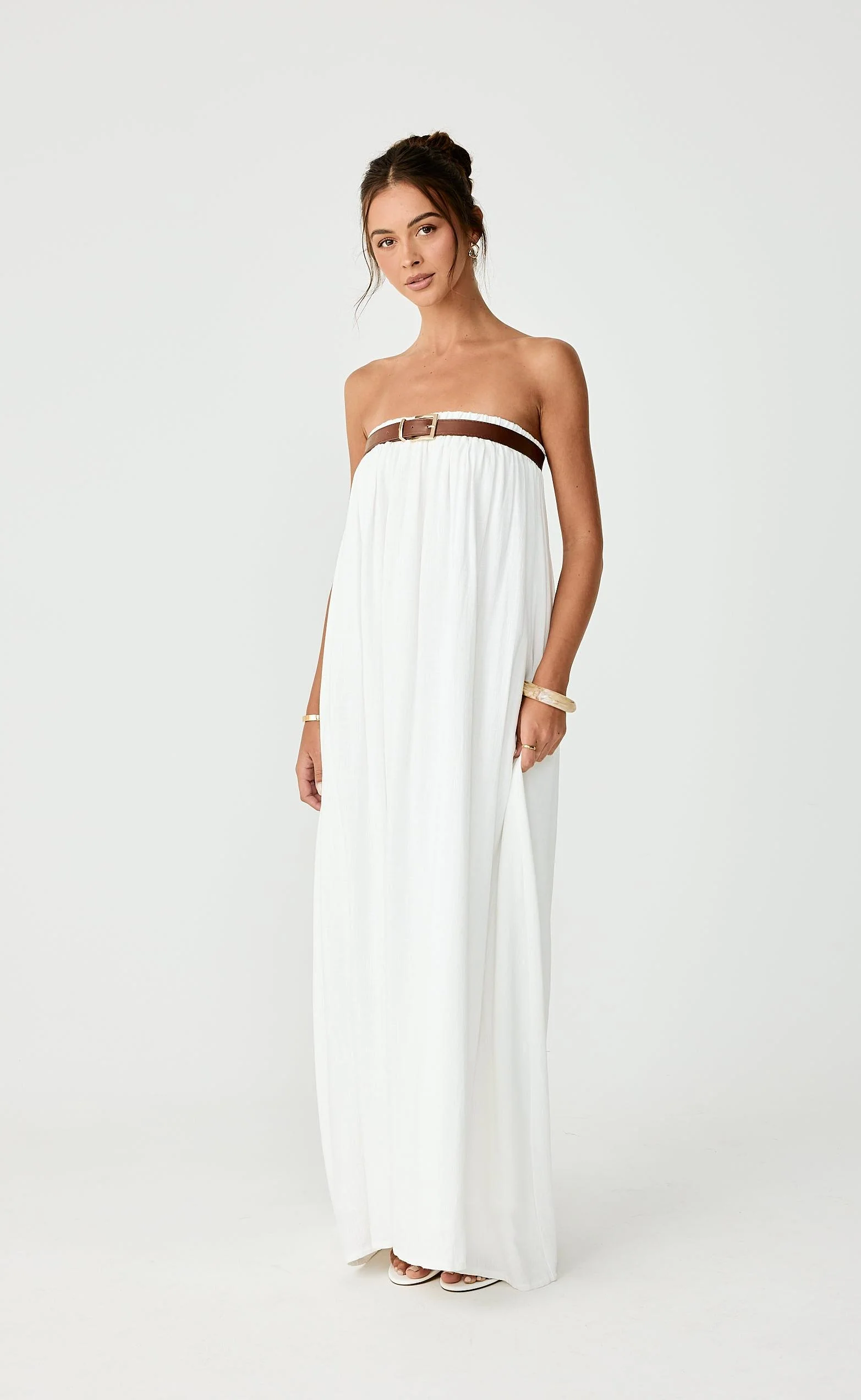 Garden Party Maxi Dress (Off White) - Image 6
