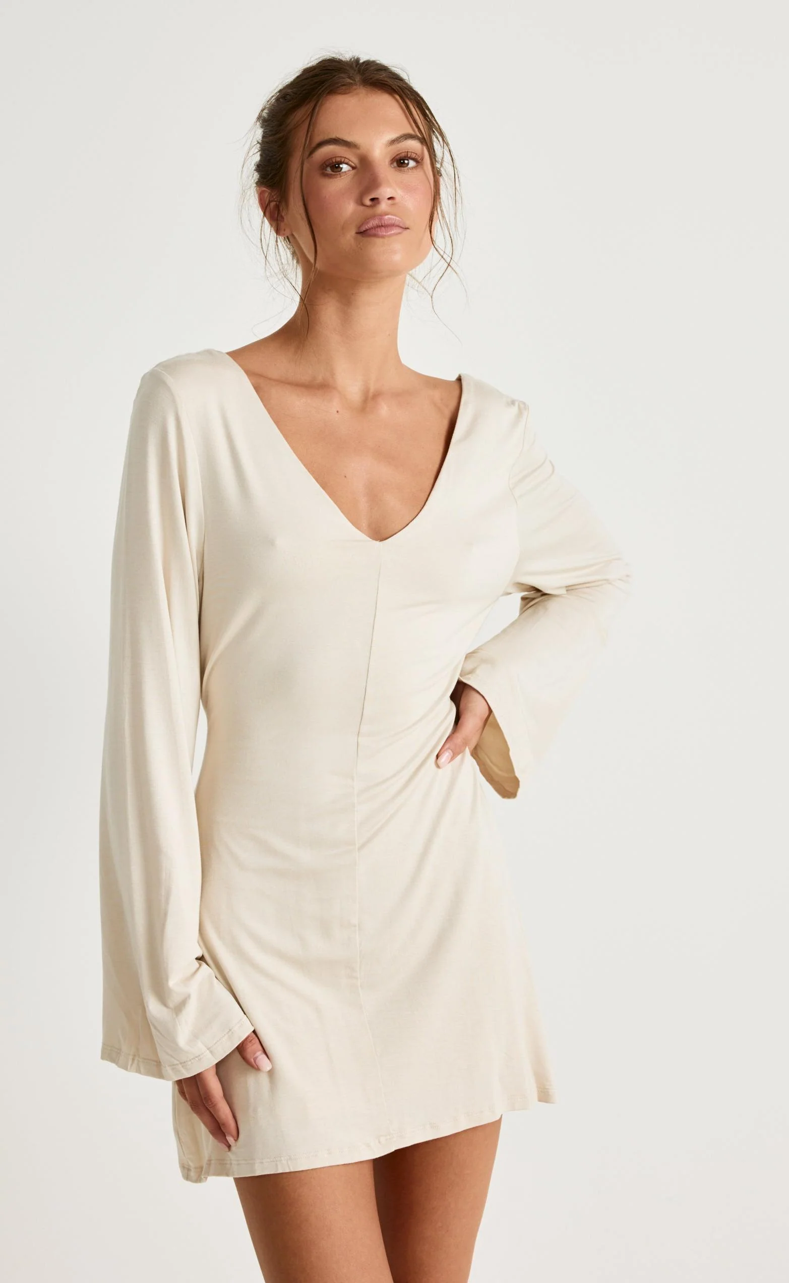 Harlow Mini Dress (Iced Coffee) - Image 3