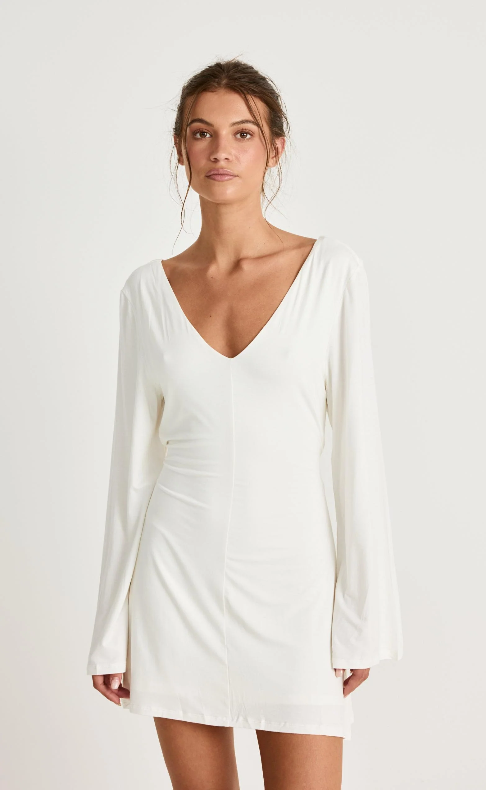 Harlow Mini Dress (Off White) - Image 3
