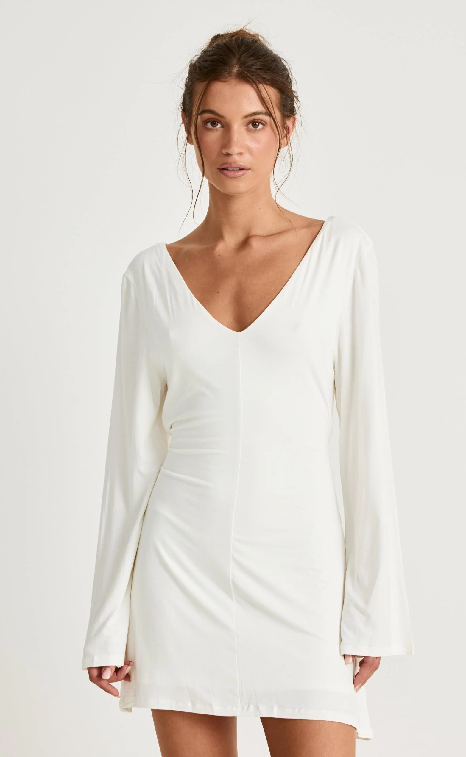 Harlow Mini Dress (Off White) - Image 6