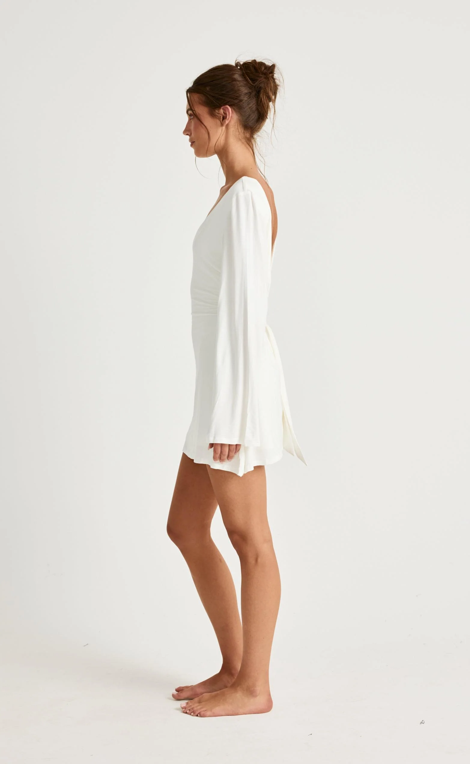 Harlow Mini Dress (Off White) - Image 8