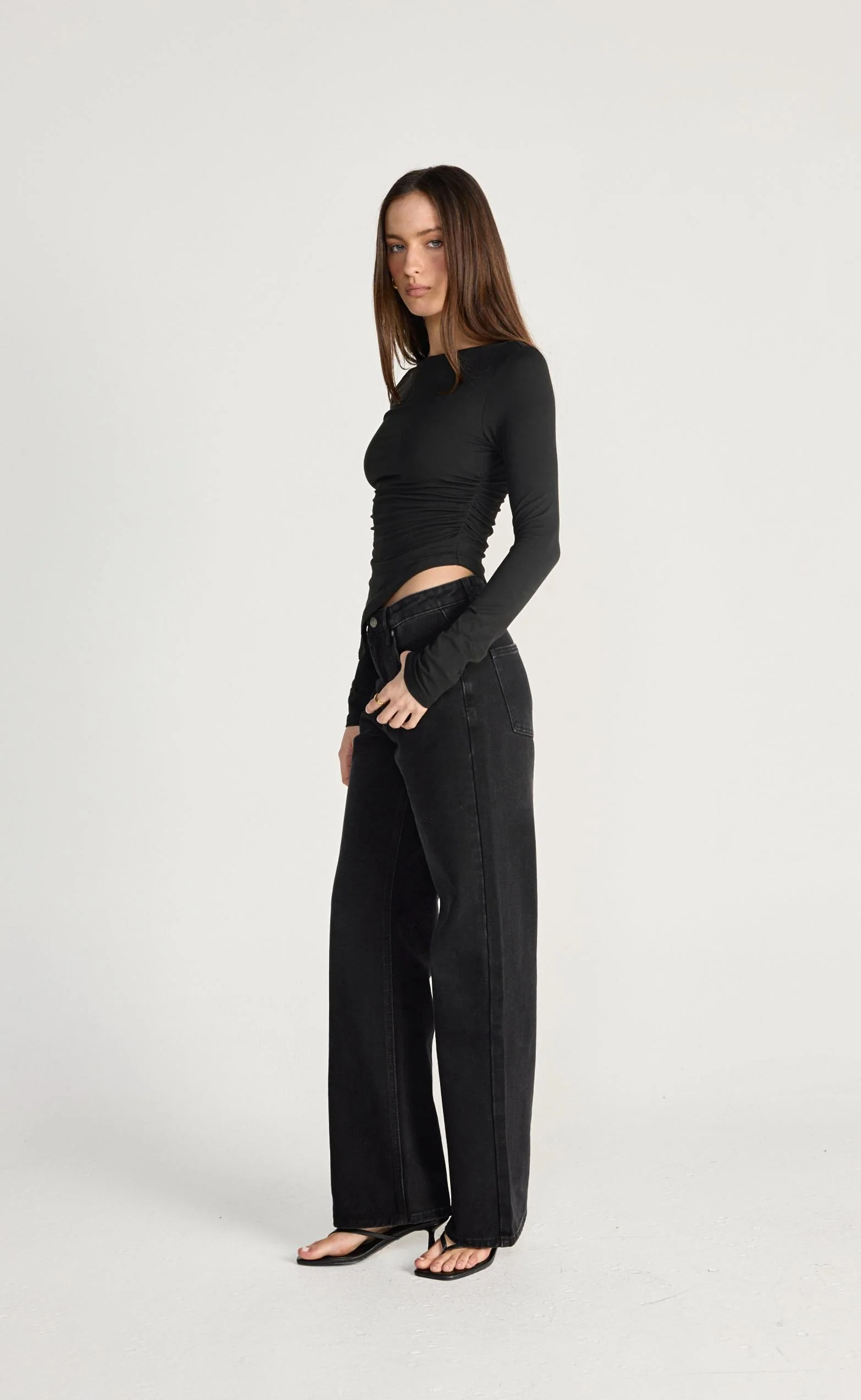 Harvest Long Sleeve Top (Black) - Image 5
